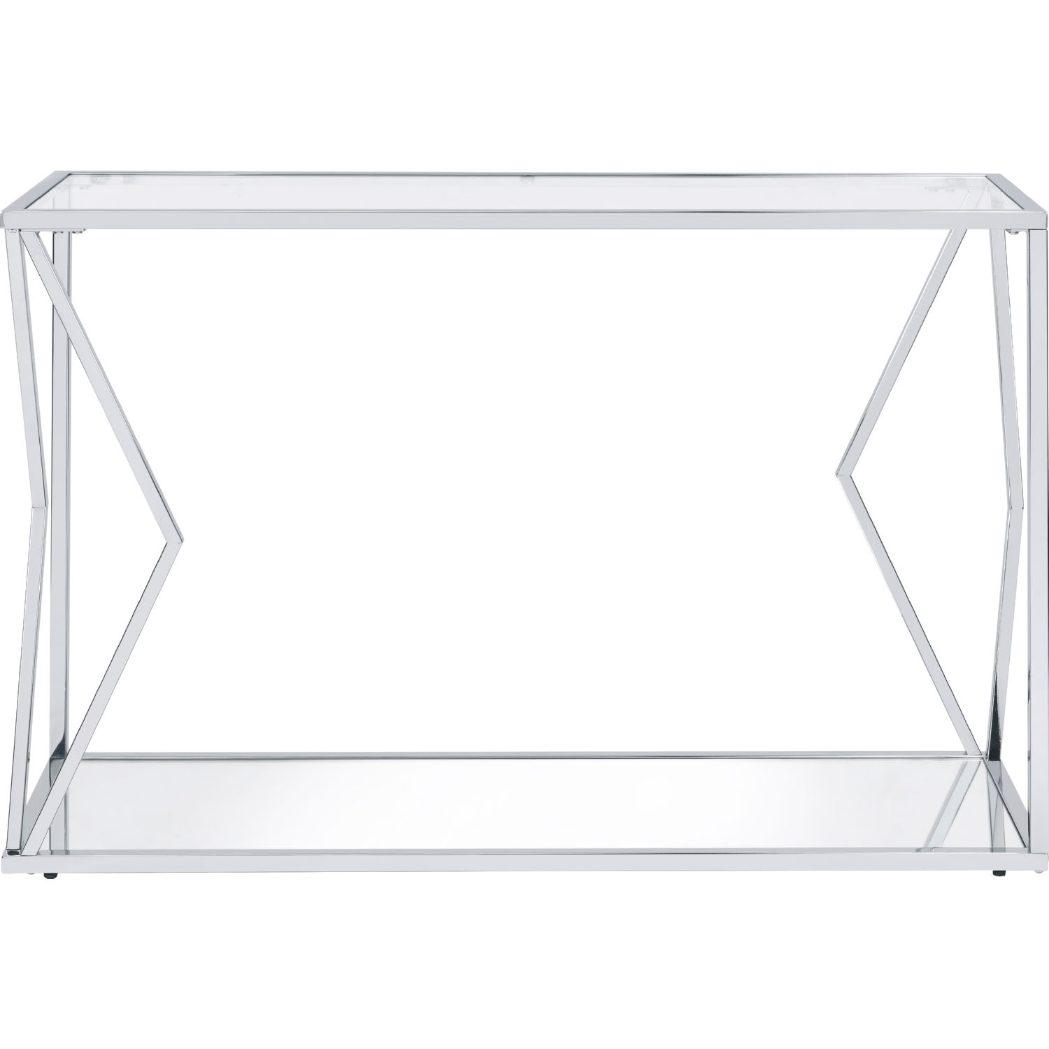 Virtue Glass/Metal Rectangular Coffee Table Set