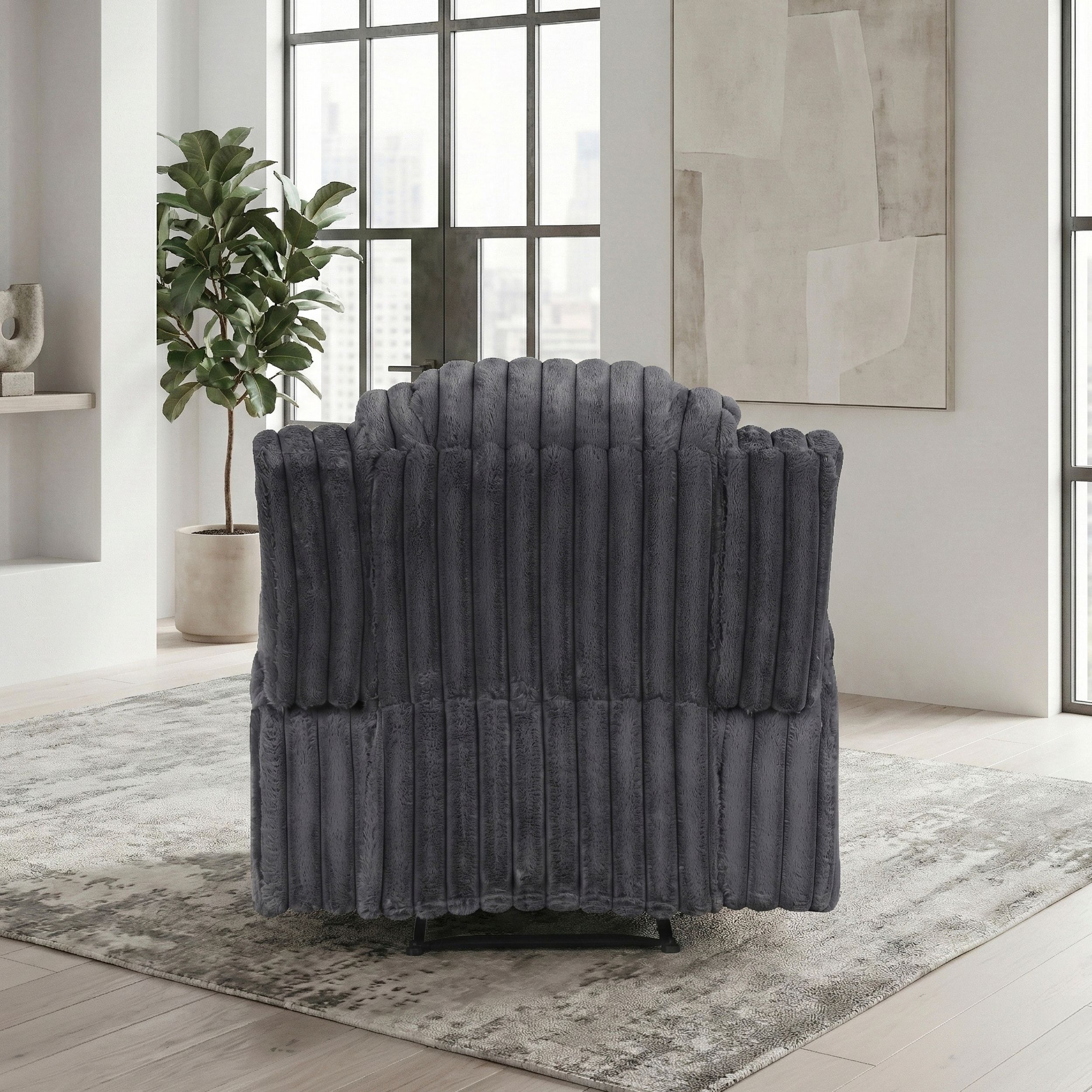 Phyllis Corduroy Reclining Chair with Cup Holders