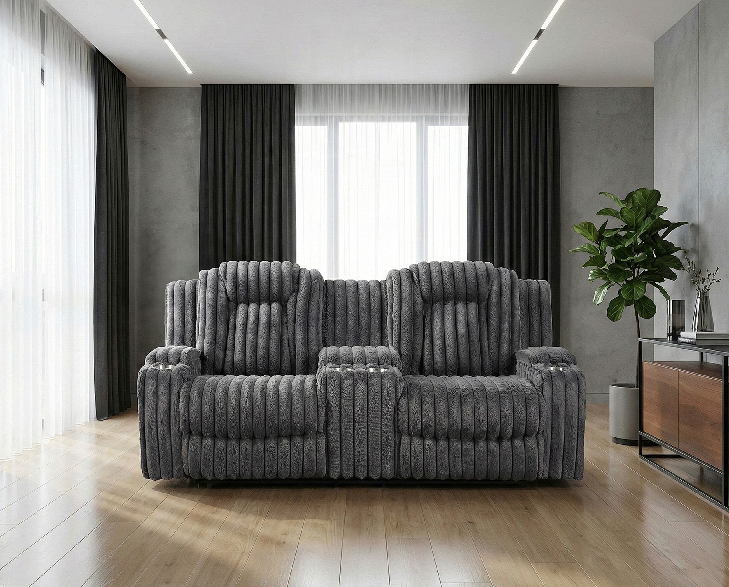 Phyllis Corduroy Double Reclining Living Room Set