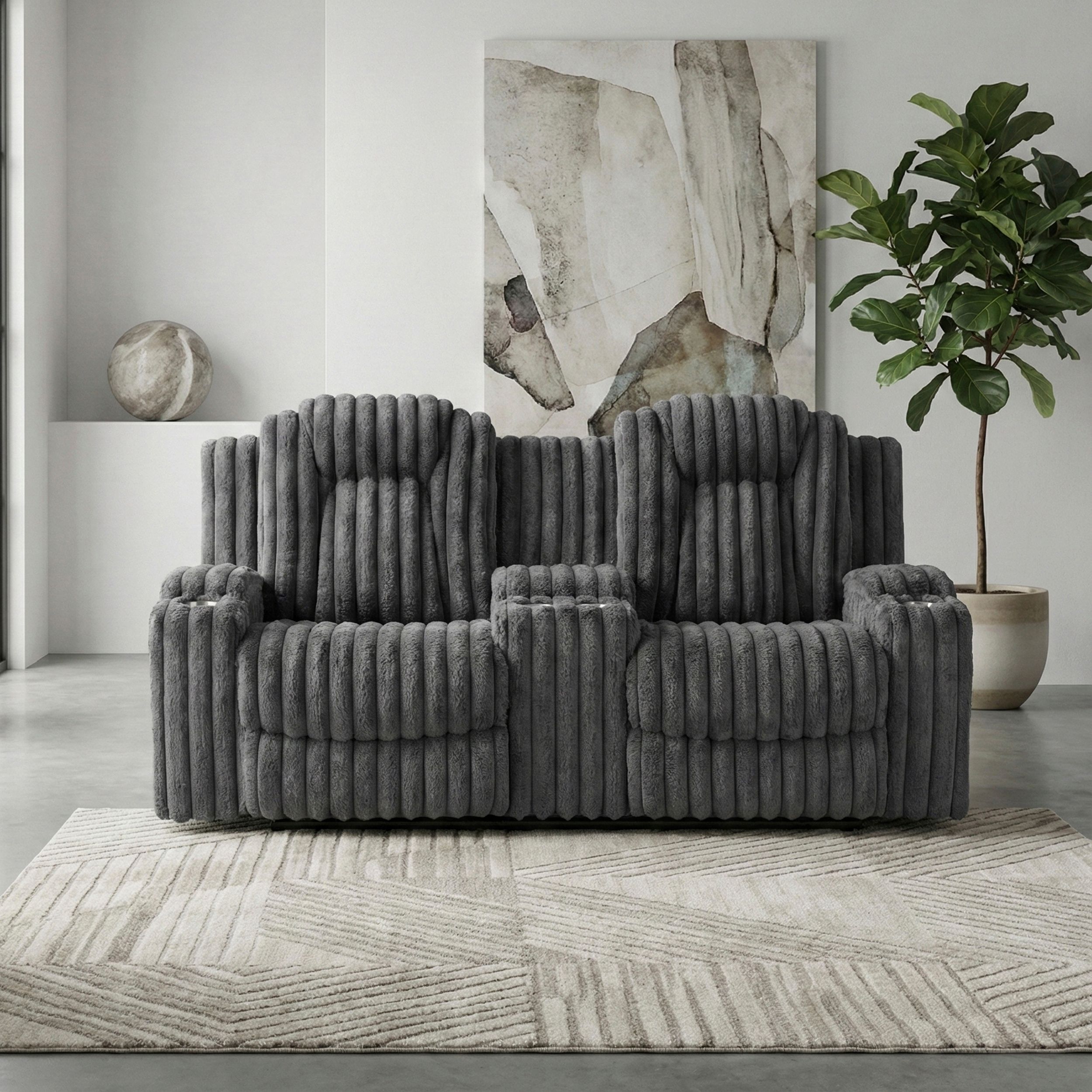 Phyllis Corduroy Double Reclining Living Room Set