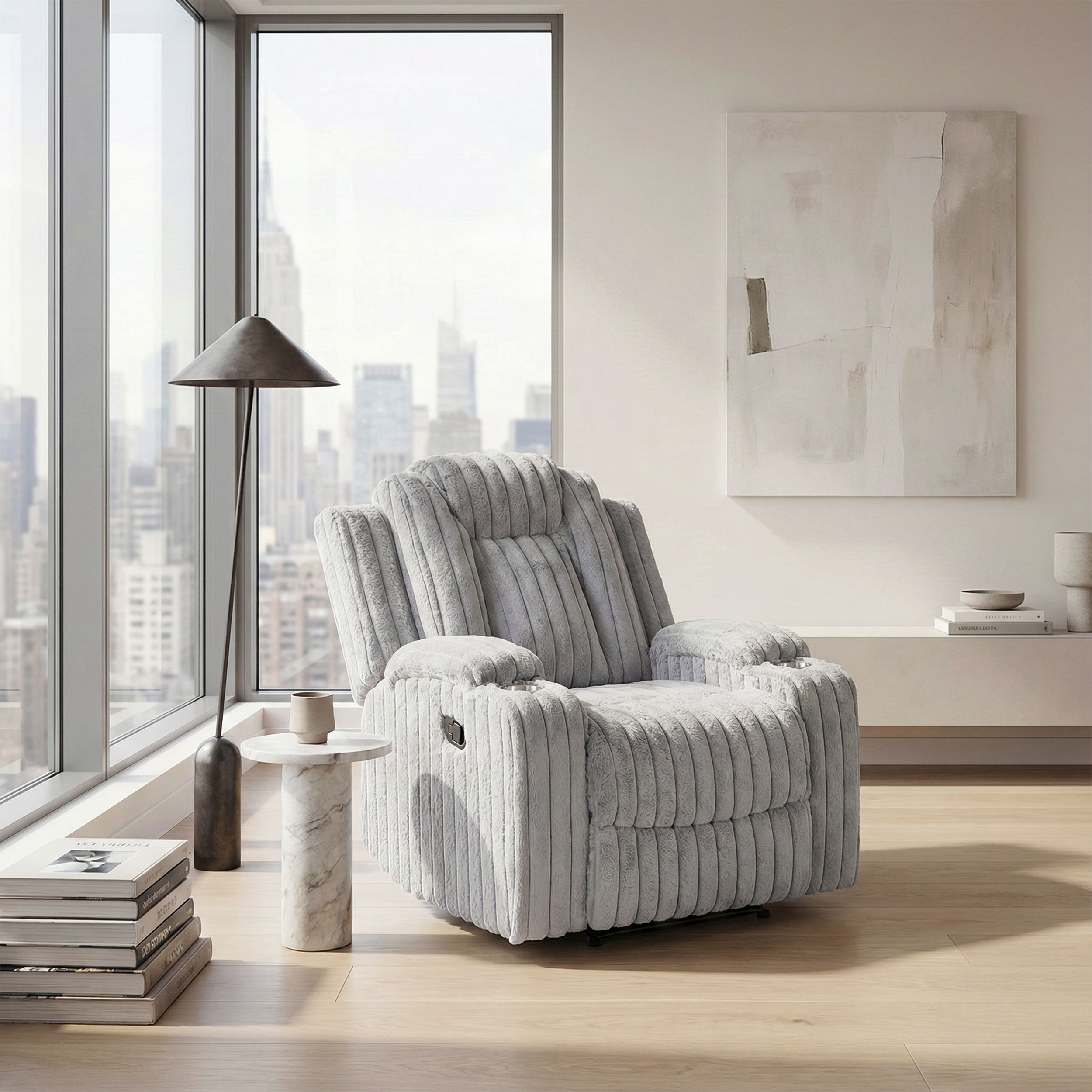 Phyllis Corduroy Double Reclining Living Room Set