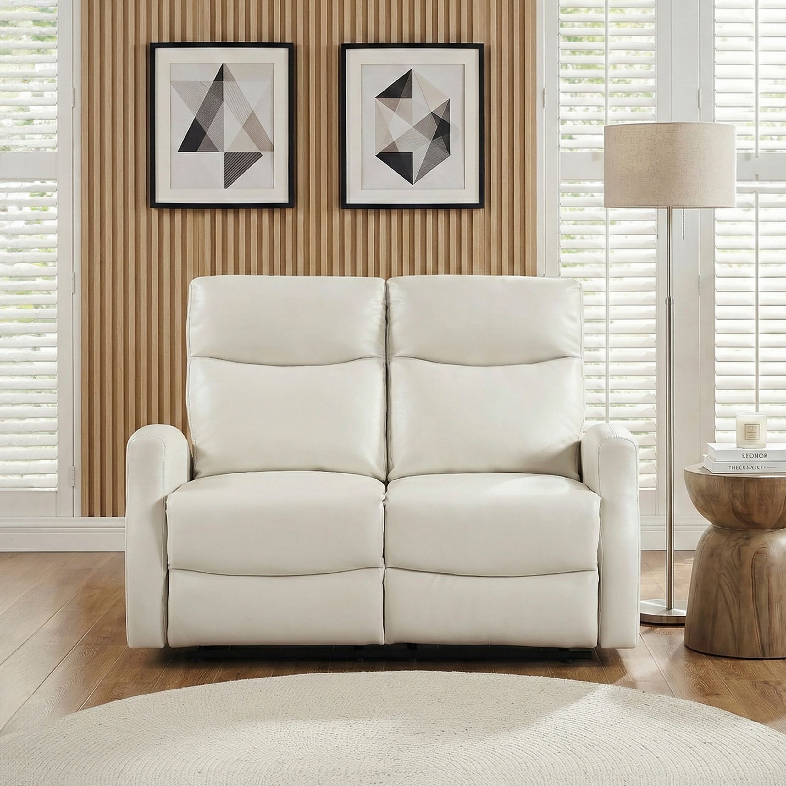 Heisley Faux Leather Double Reclining Loveseat