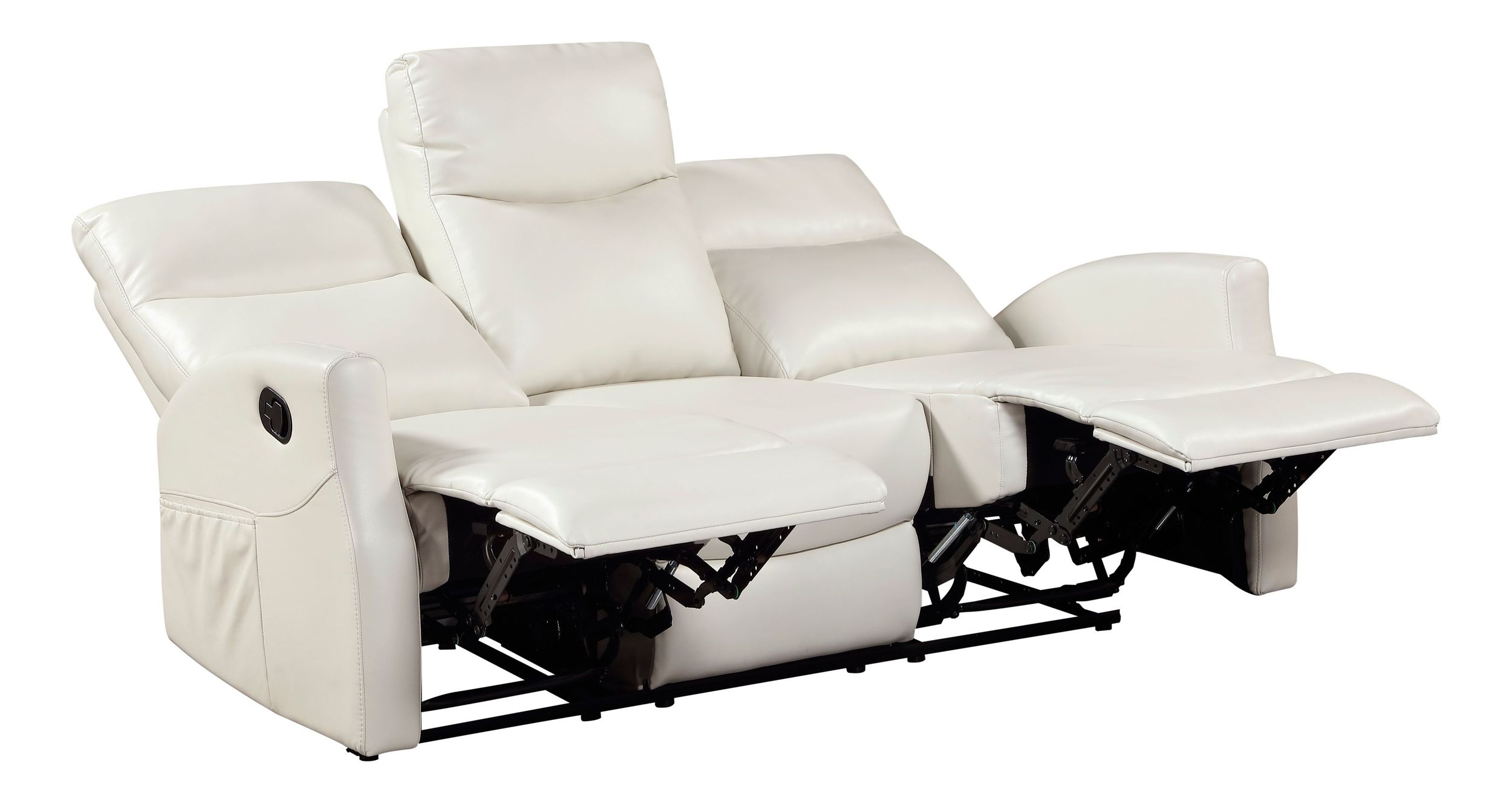 Heisley Faux Leather Double Reclining Sofa