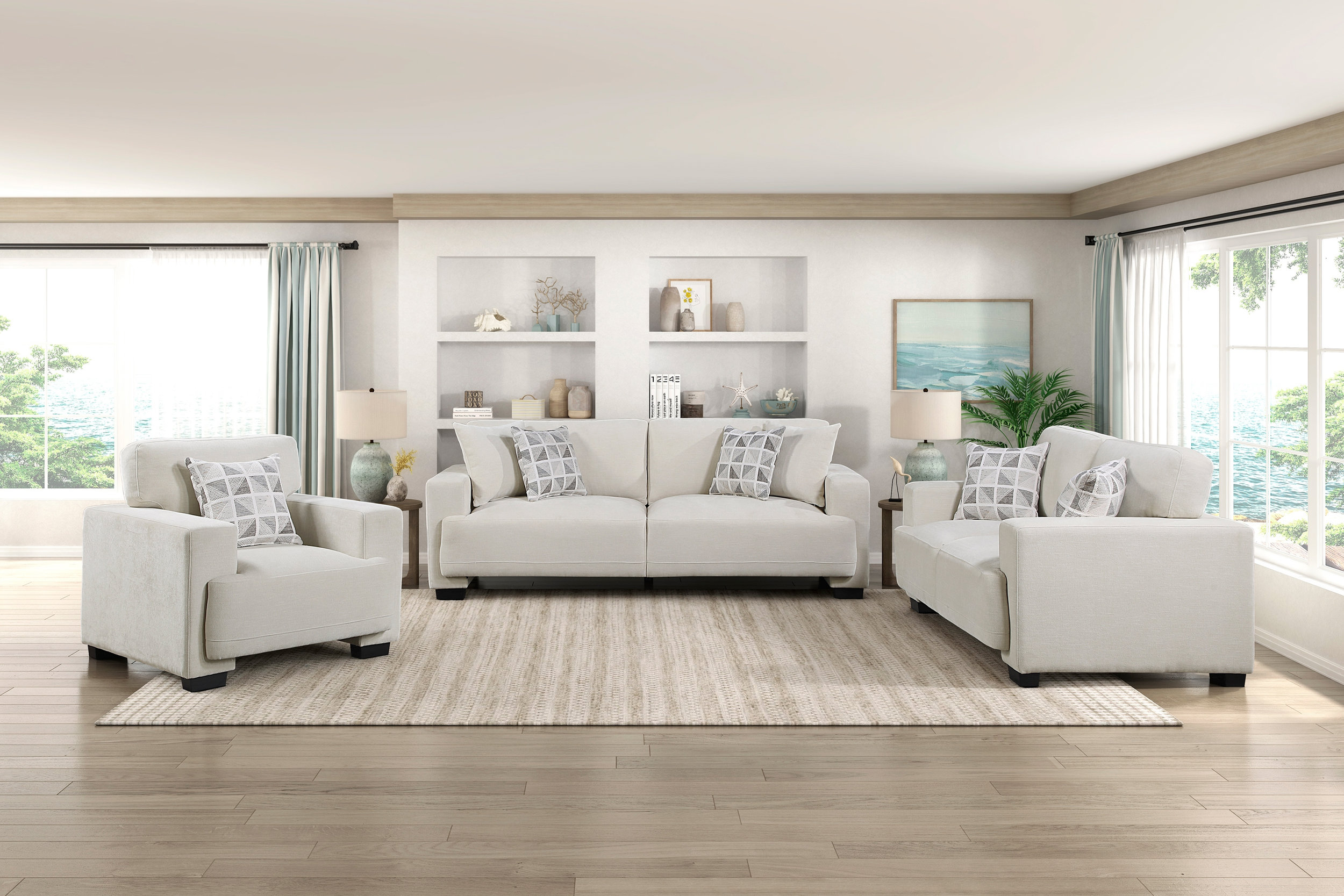 8357 Fabric Loveseat