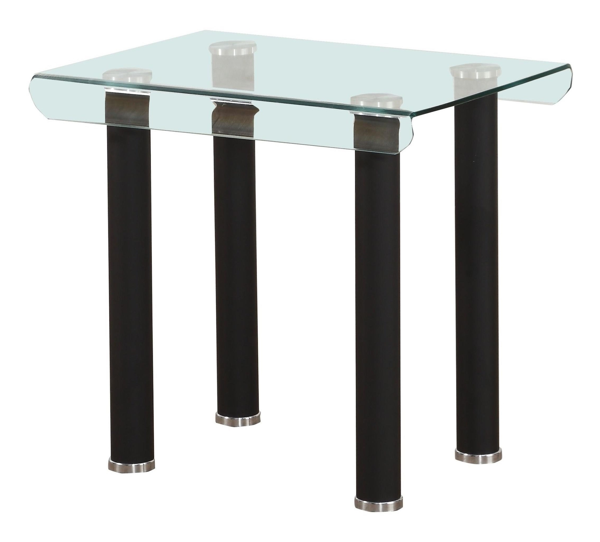 Gordie Glass/Metal Rectangular End Table