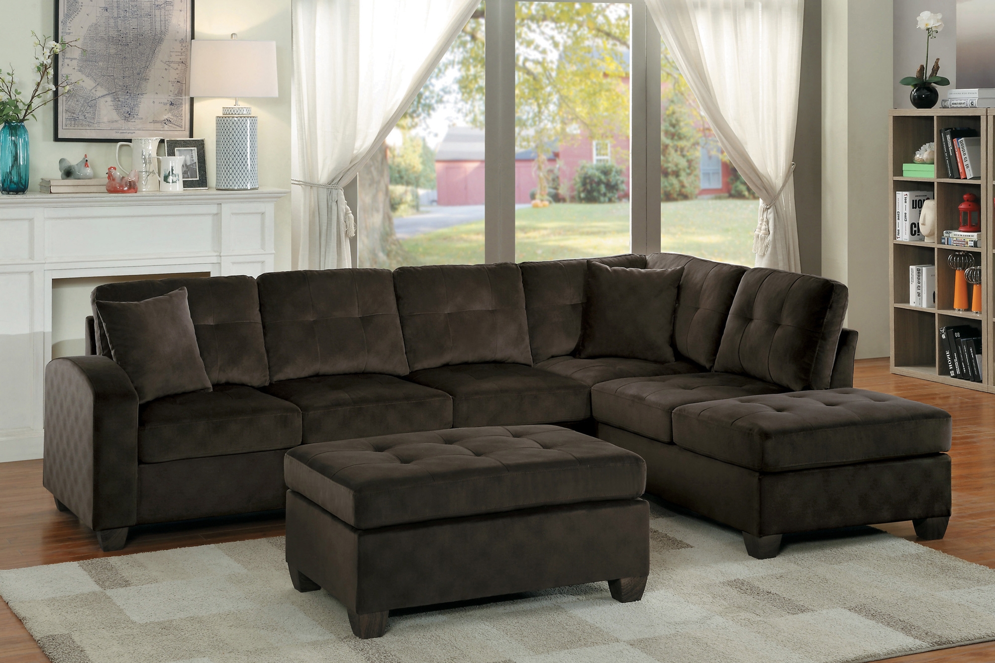 Emilio Fabric Reversible Sectional