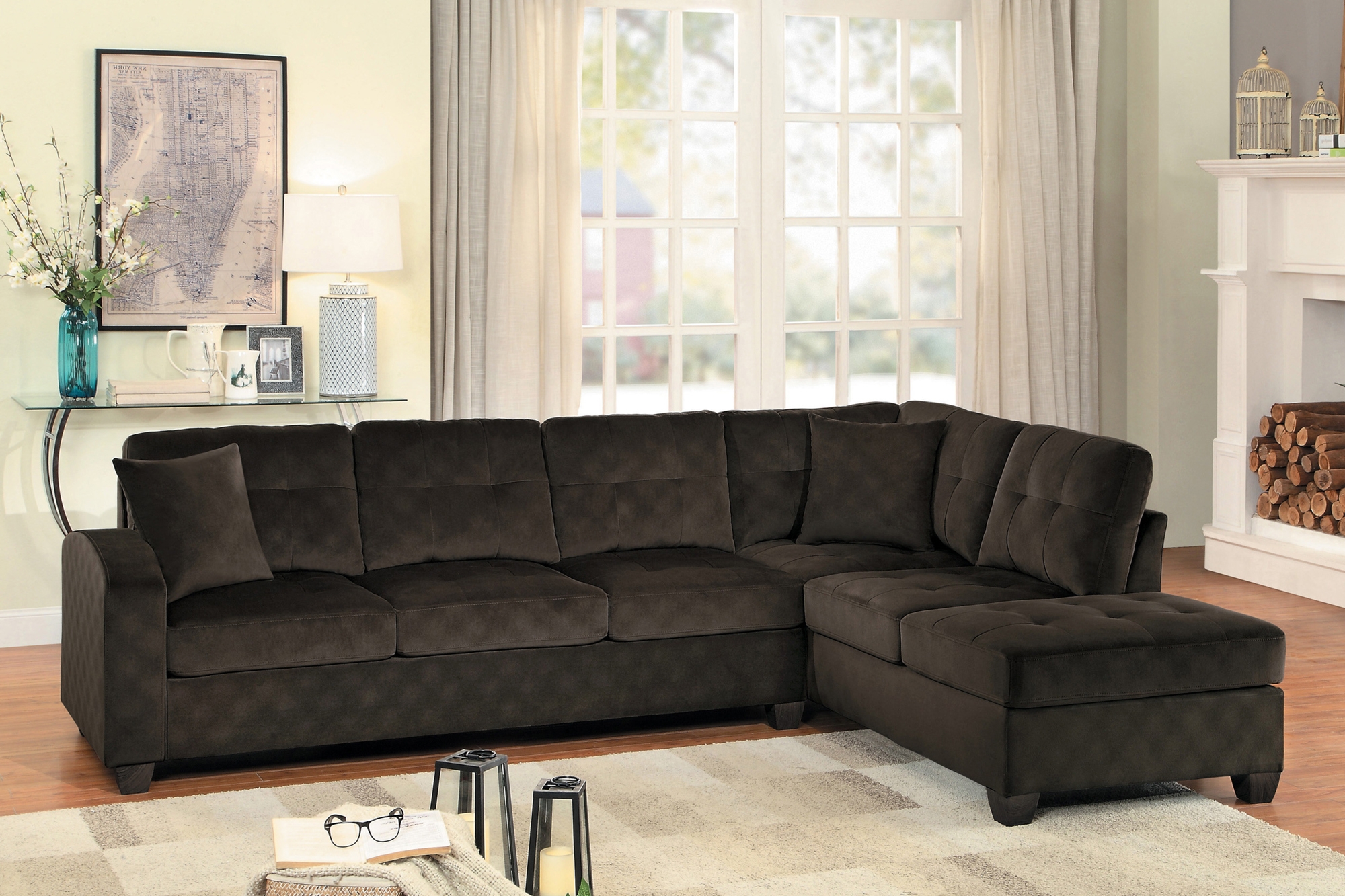  Emilio Chocolatee Reversiblee Sectionall