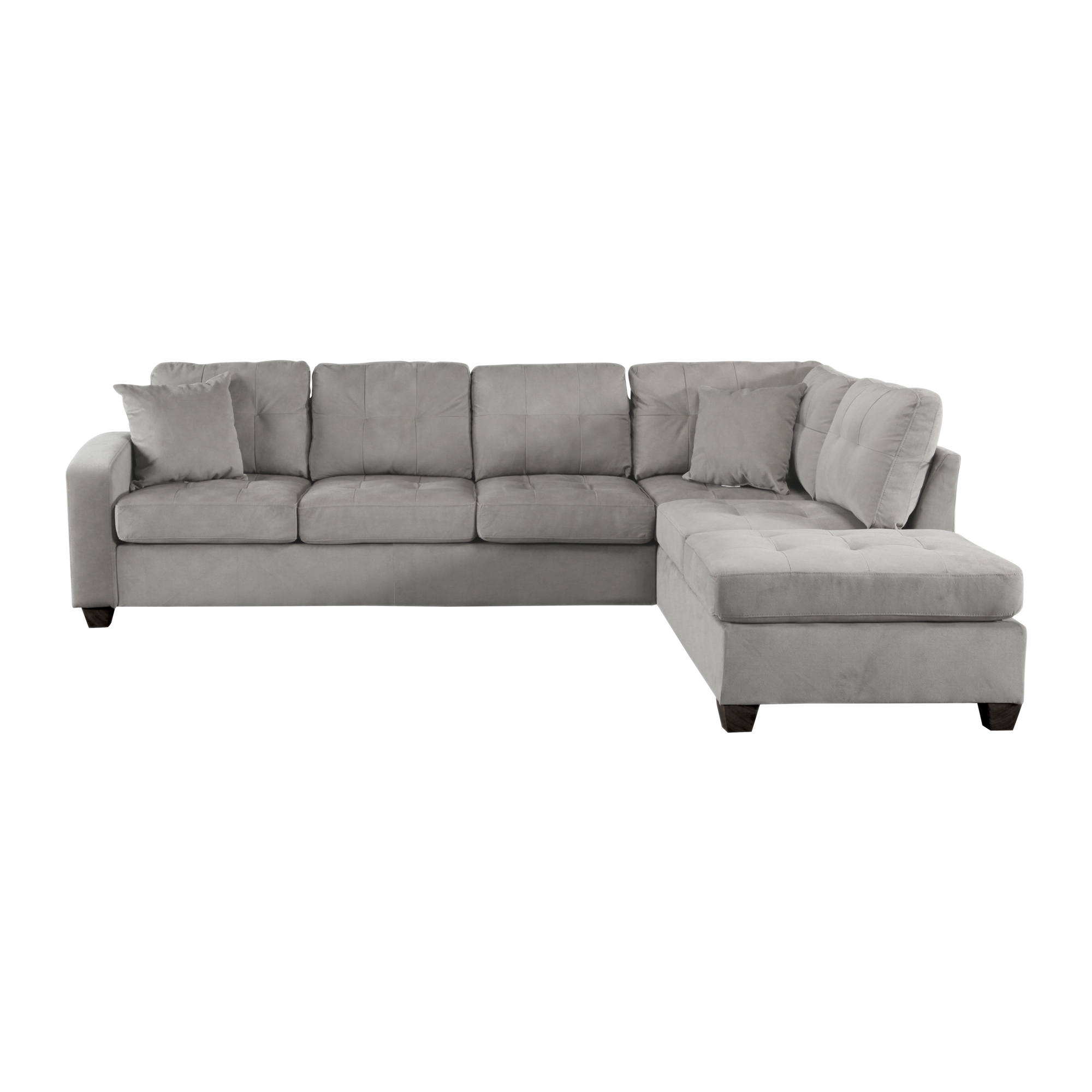 Sectional Sofa with Pull Out Bed in Taupe