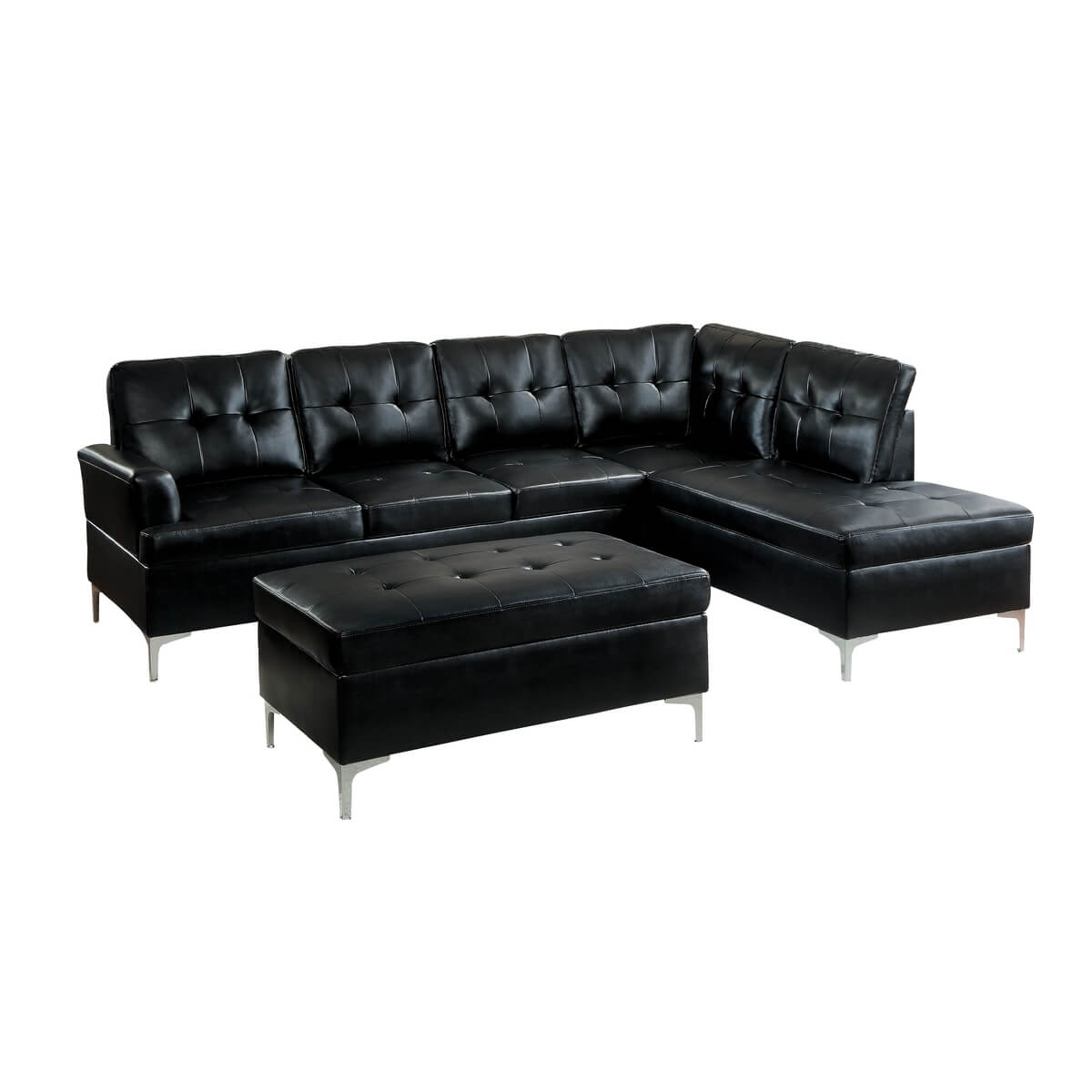 Barrington Bi-Cast Vinyl Sectional Set by Homelegance