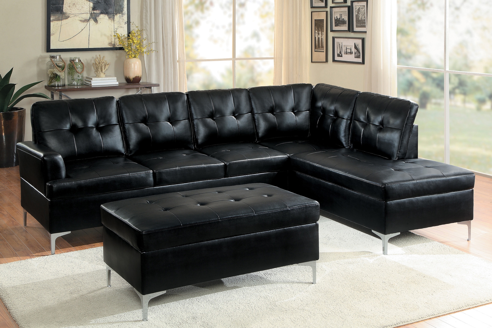 Barrington Leatherette/Bi-Cast Vinyl Sectional