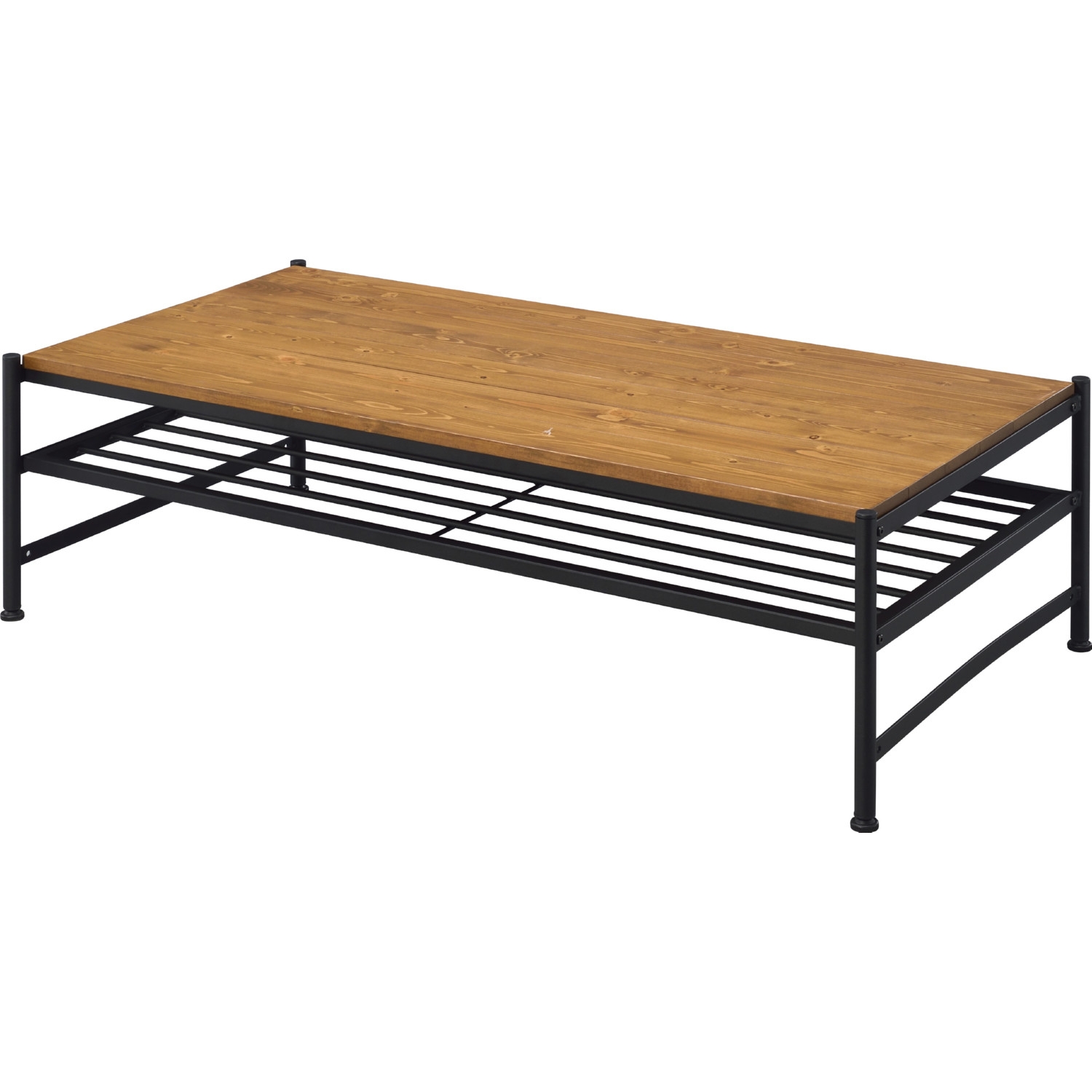 Kande Wood/Metal Rectangular Coffee Table Set