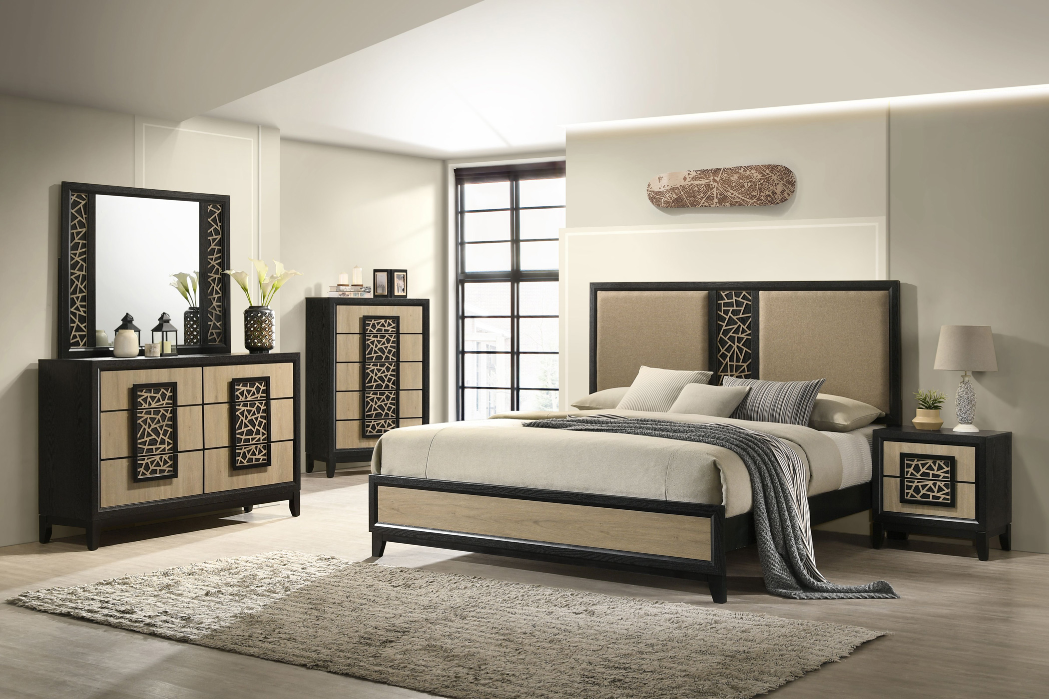 Carly Bed/Dresser/Mirr/Nightstand