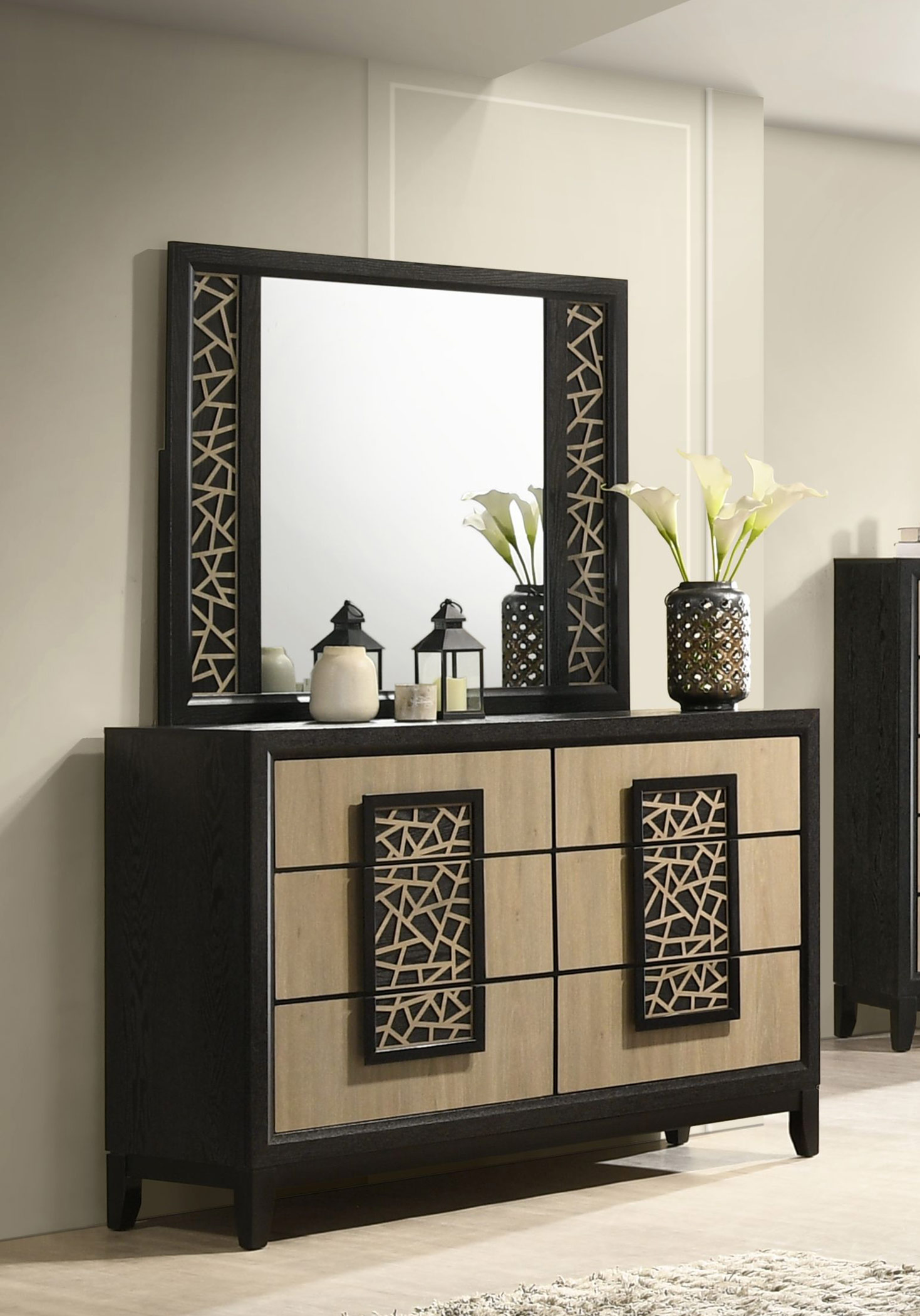 SM 8386 Wood Mirror