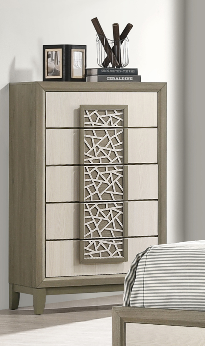 SM 8386g Upholstery/Wood Panel Bedroom Set