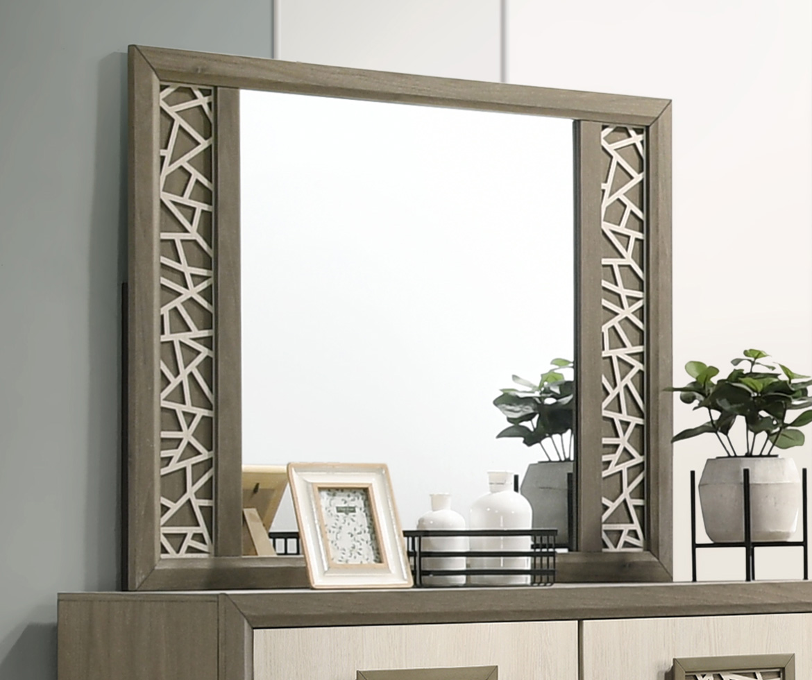SM 8386g Upholstery/Wood Panel Bedroom Set
