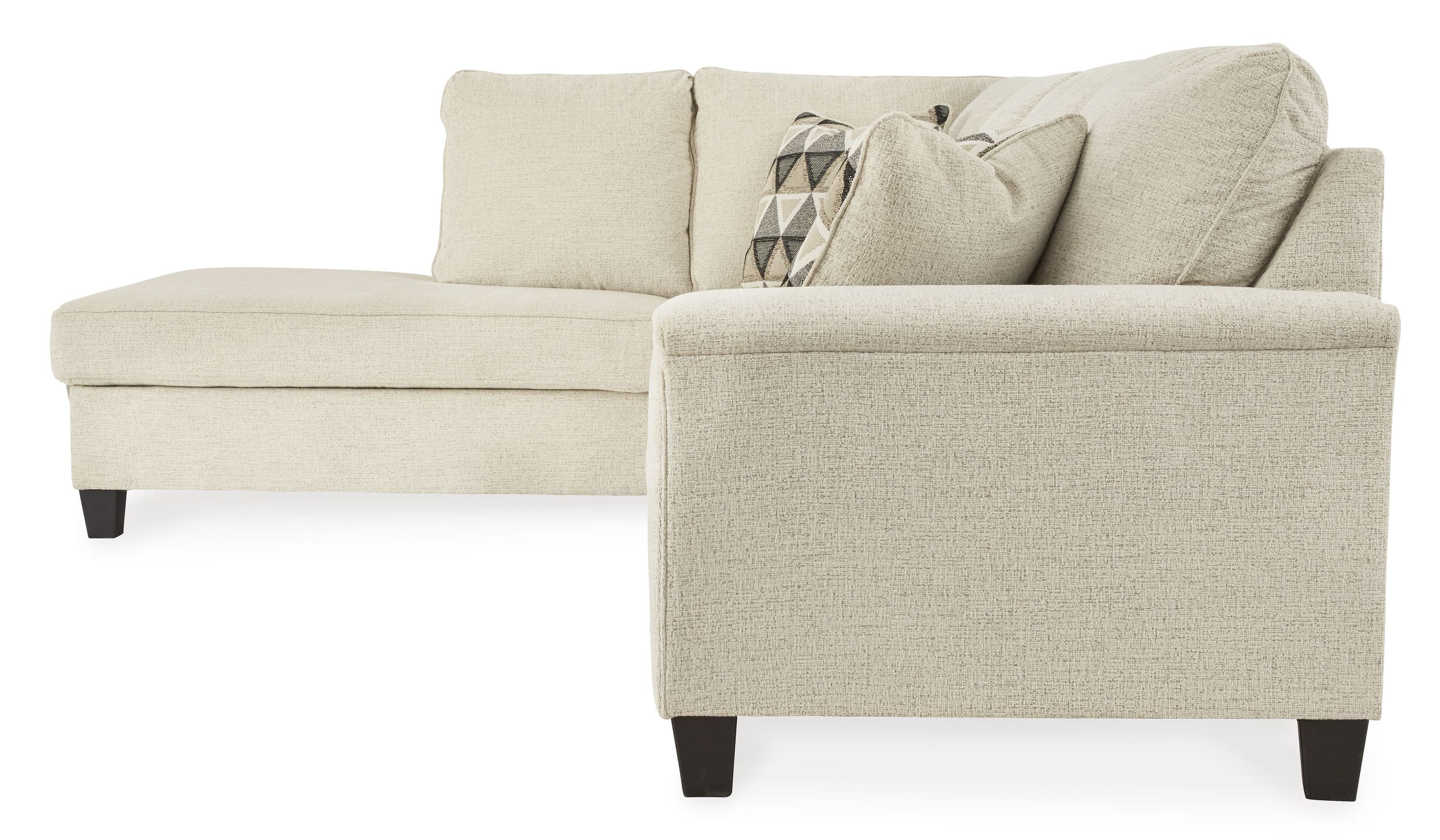 Abinger 2-Piece Polyester L-Shaped Sectional Sofa w/Left Arm Chaise Facing