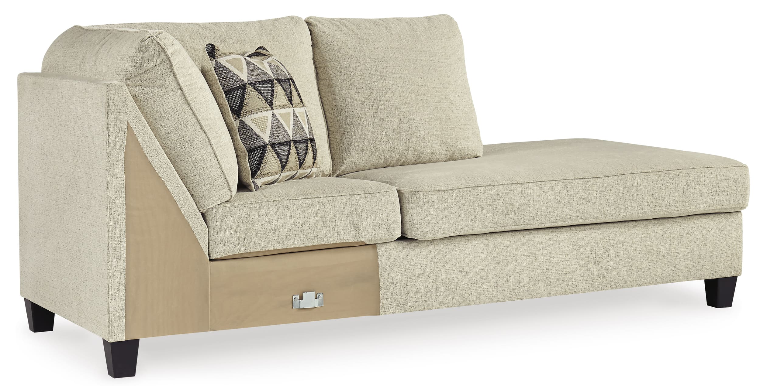 Abinger 2-Piece Polyester L-Shaped Sectional Sofa w/Right Arm Chaise Facing