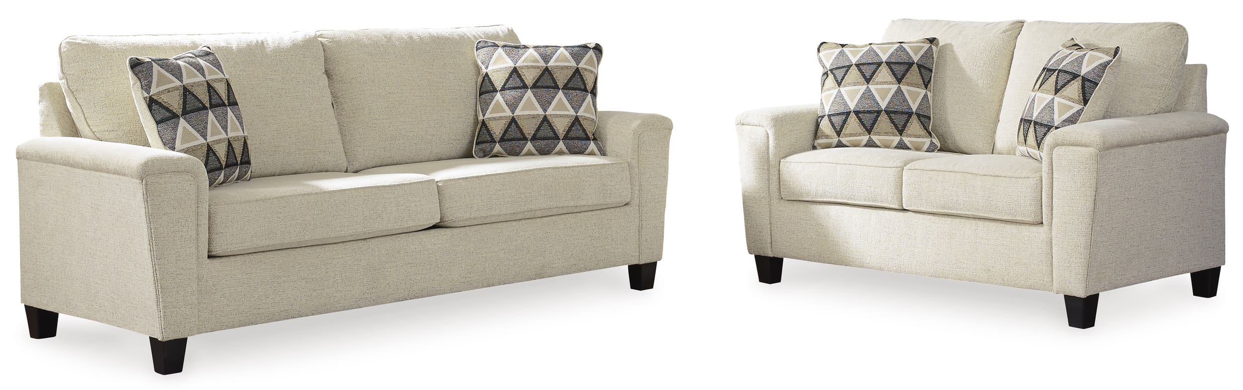 Ashley Abinger Natural Polyester Sofa And Loveseat