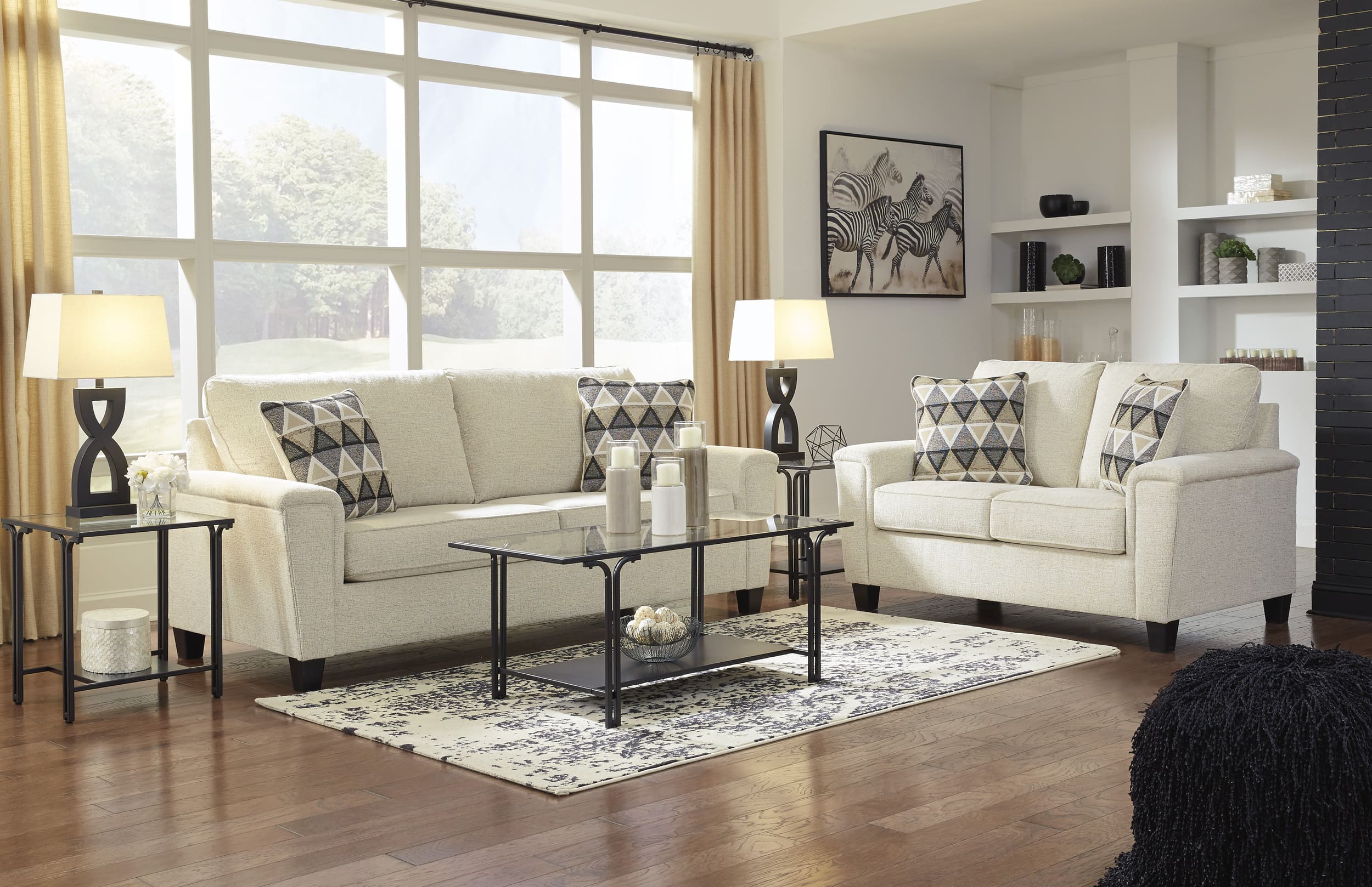 Ashley Abinger Natural Sofa And Loveseat