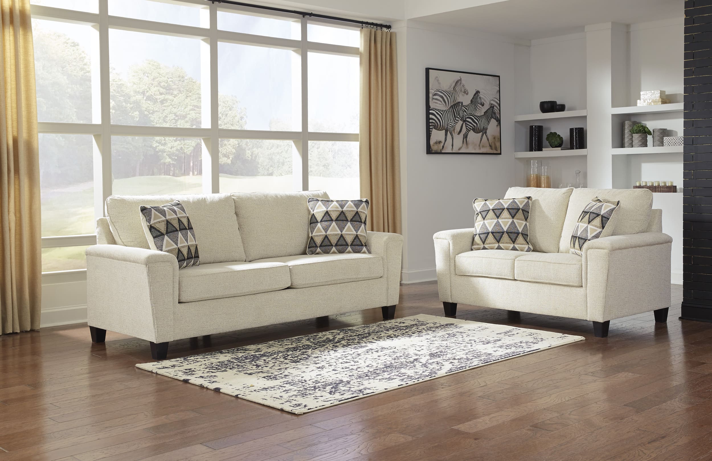 Ashley Abinger Natural Sofa And Loveseat