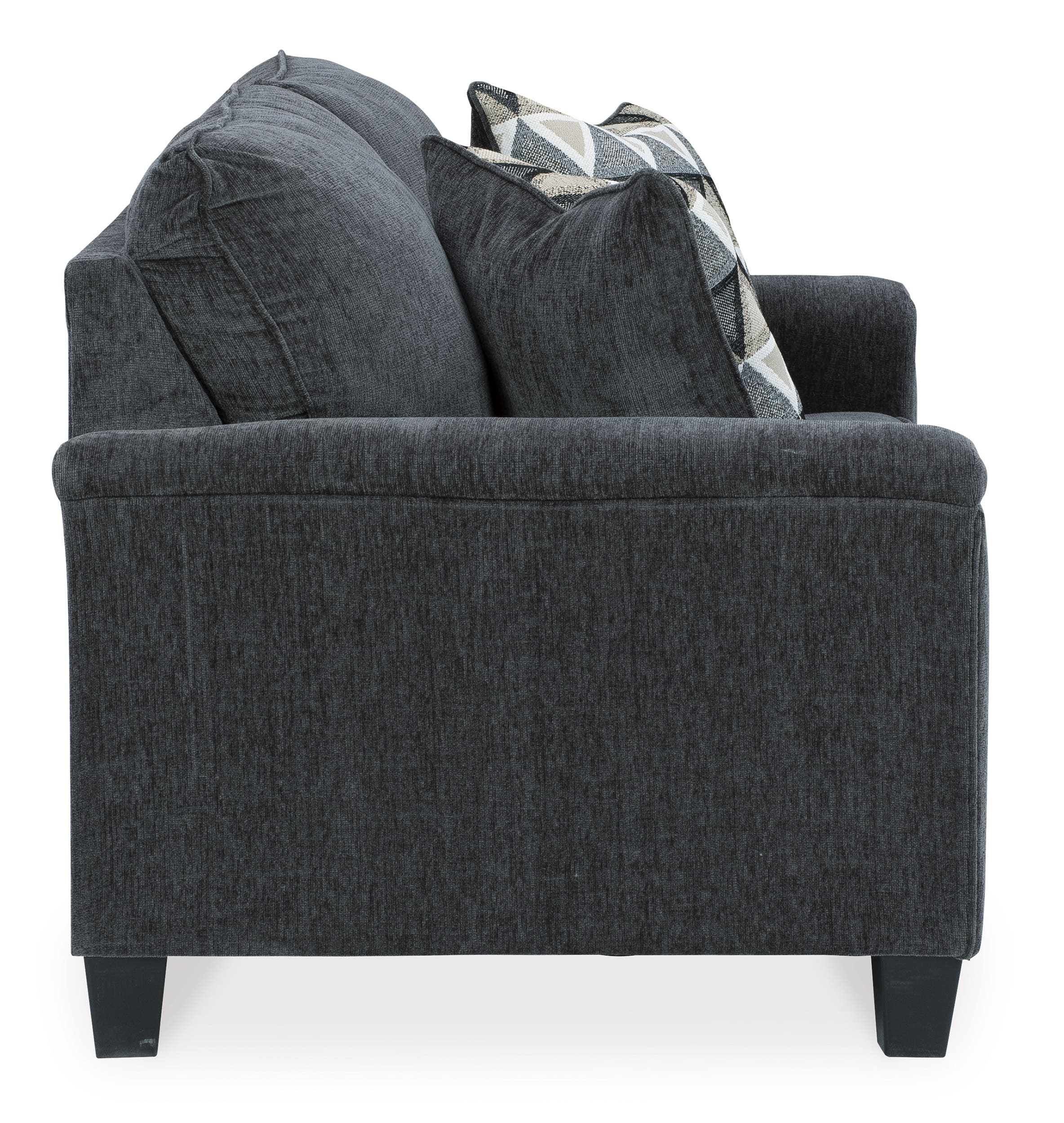 Abinger Polyester Smoke Loveseat Side