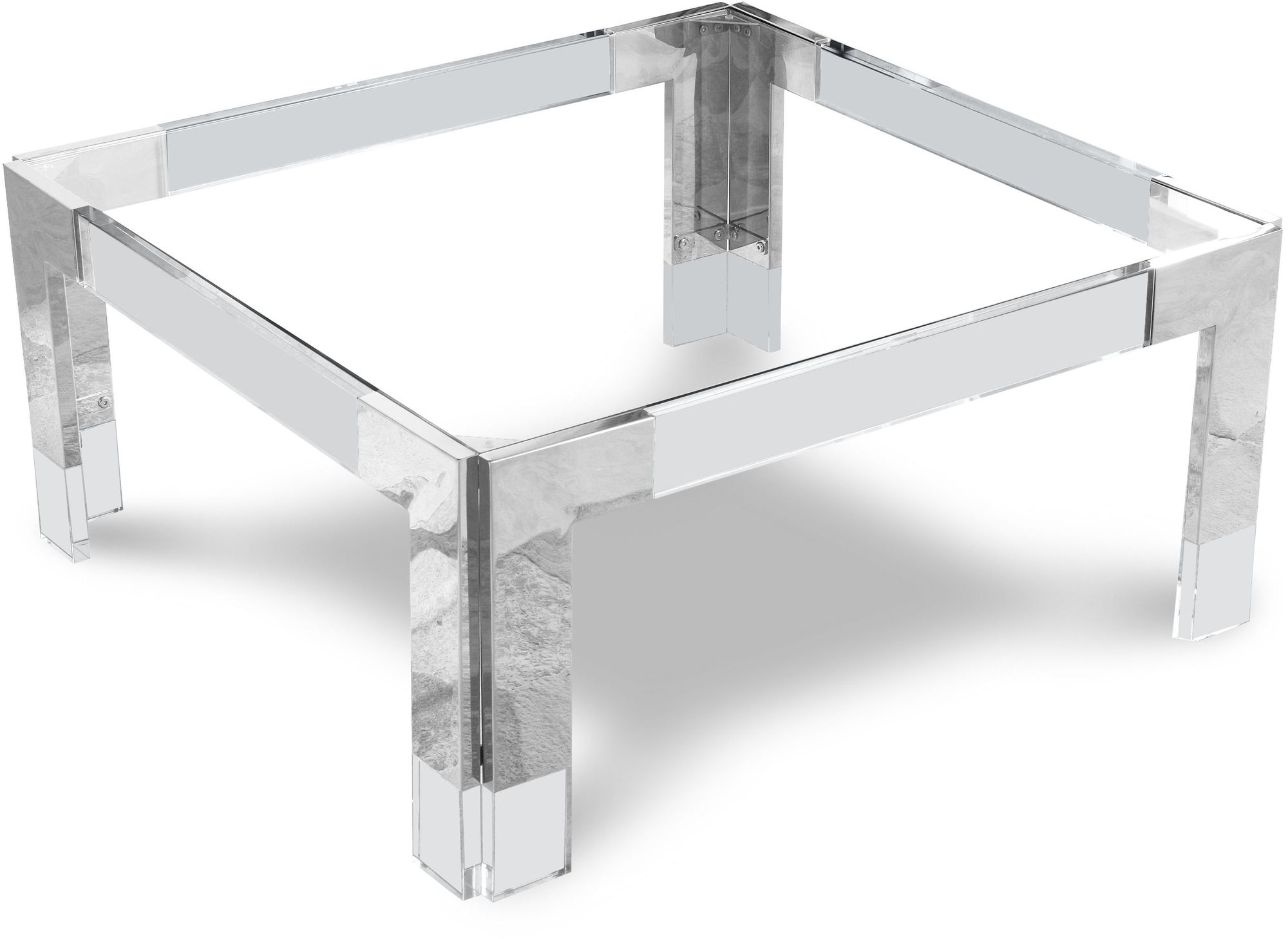 Casper 36" Square Glass Coffee Table