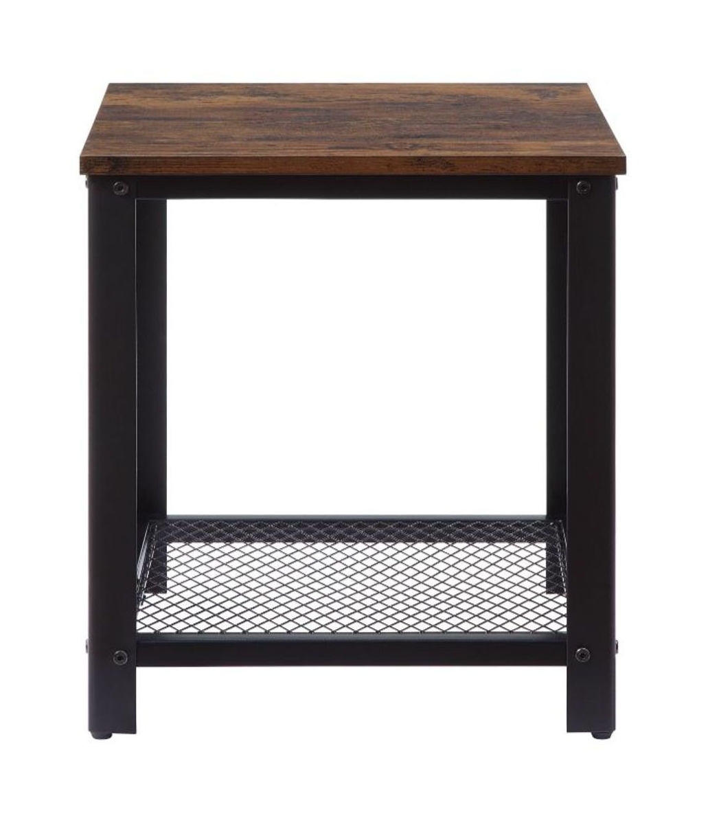 Taurus Wood/Metal Square End Table