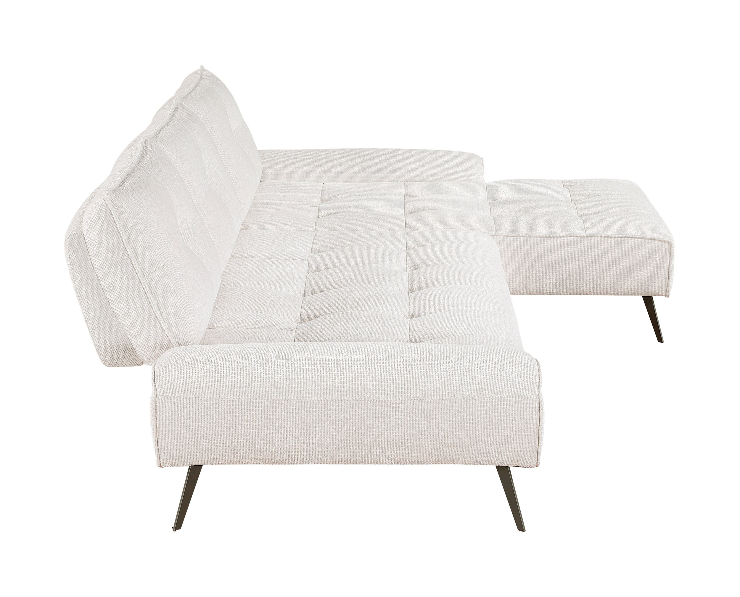 Dominic Chenille 2‑Piece Sectional with Right Chaise & Dual‑Position Backs for Adjustable Seat Depth