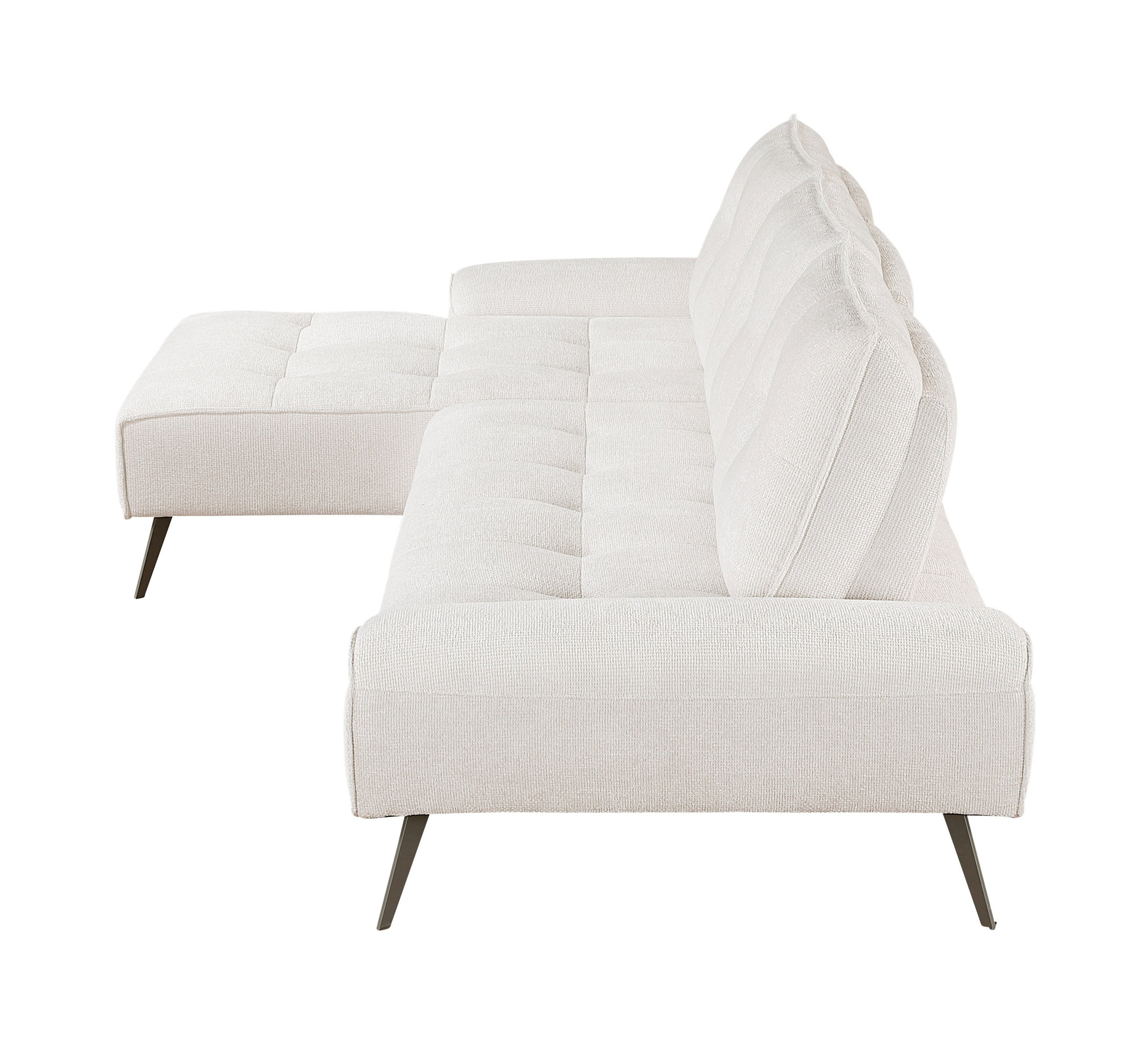 Dominic Chenille 2‑Piece Sectional with Left Chaise & Dual‑Position Backs for Adjustable Seat Depth