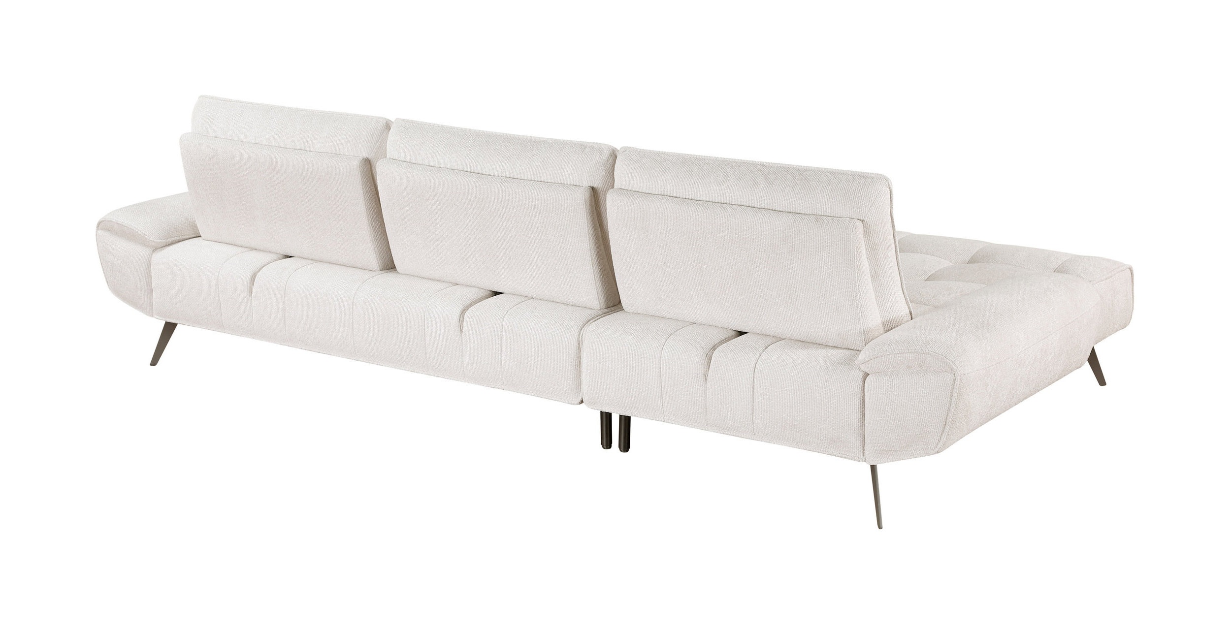 Dominic Chenille 2‑Piece Sectional with Left Chaise & Dual‑Position Backs for Adjustable Seat Depth