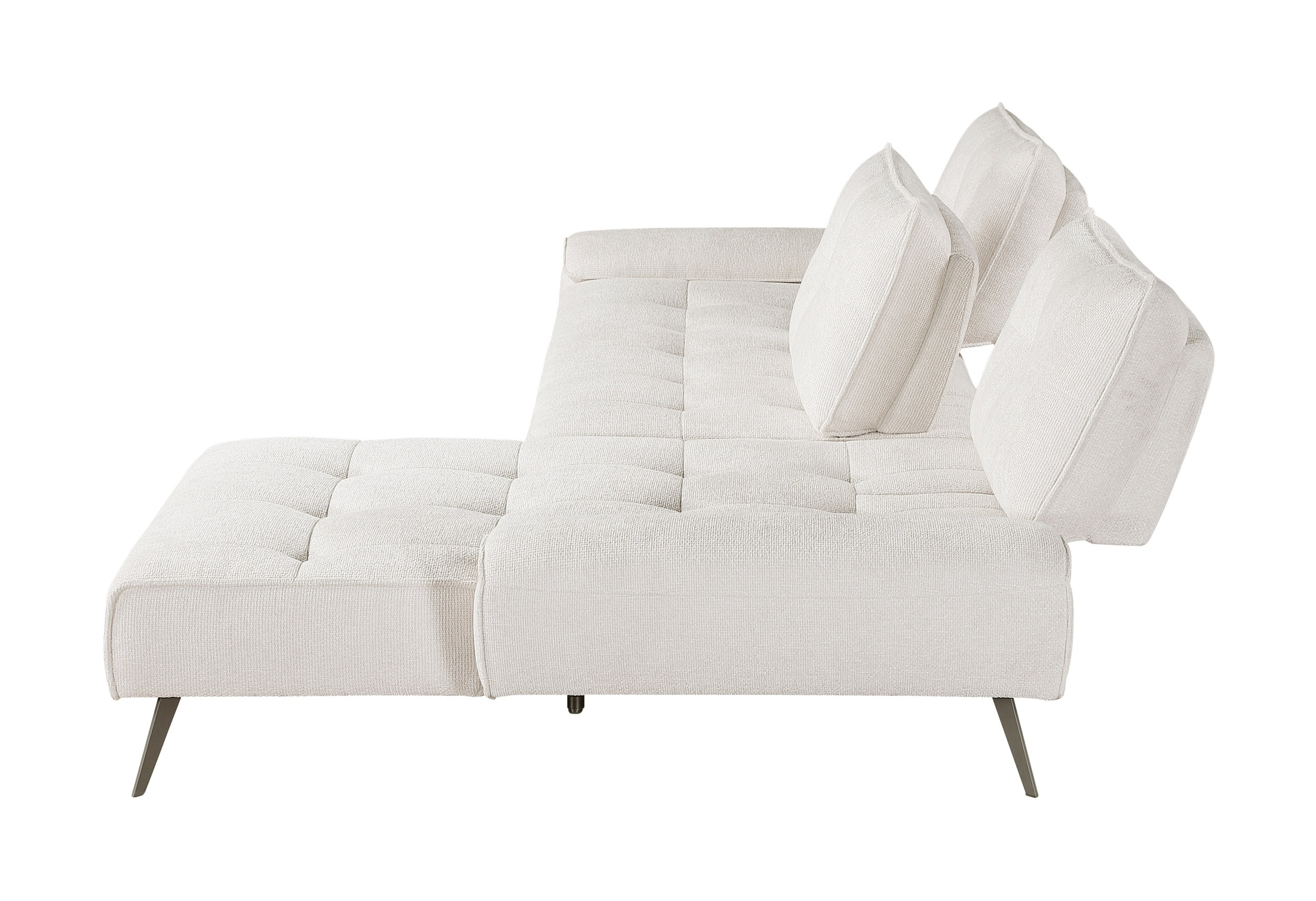 Dominic Chenille 2‑Piece Sectional with Right Chaise & Dual‑Position Backs for Adjustable Seat Depth
