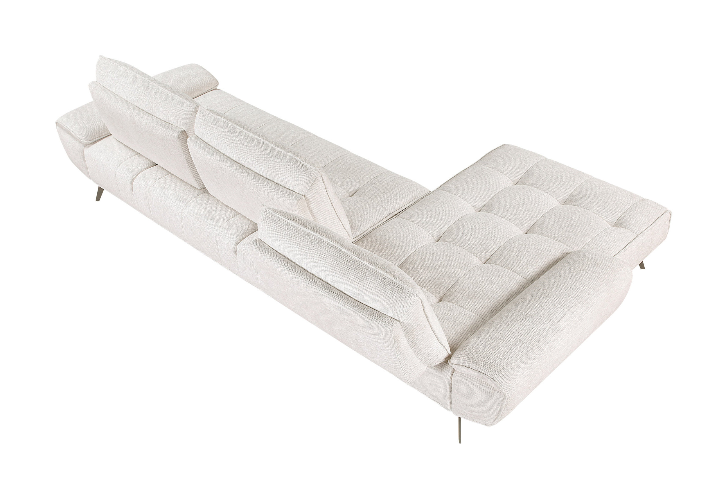 Dominic Chenille 2‑Piece Sectional with Left Chaise & Dual‑Position Backs for Adjustable Seat Depth