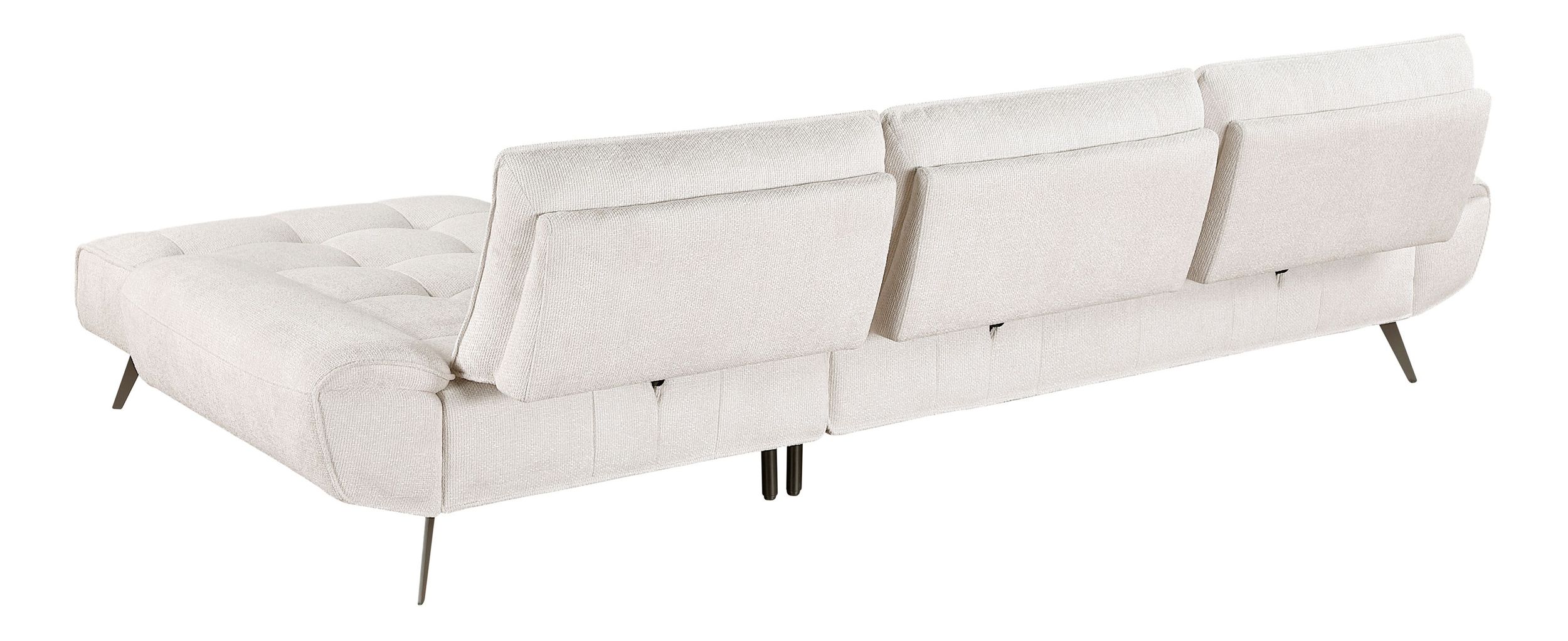 Dominic Chenille 2‑Piece Sectional with Right Chaise & Dual‑Position Backs for Adjustable Seat Depth