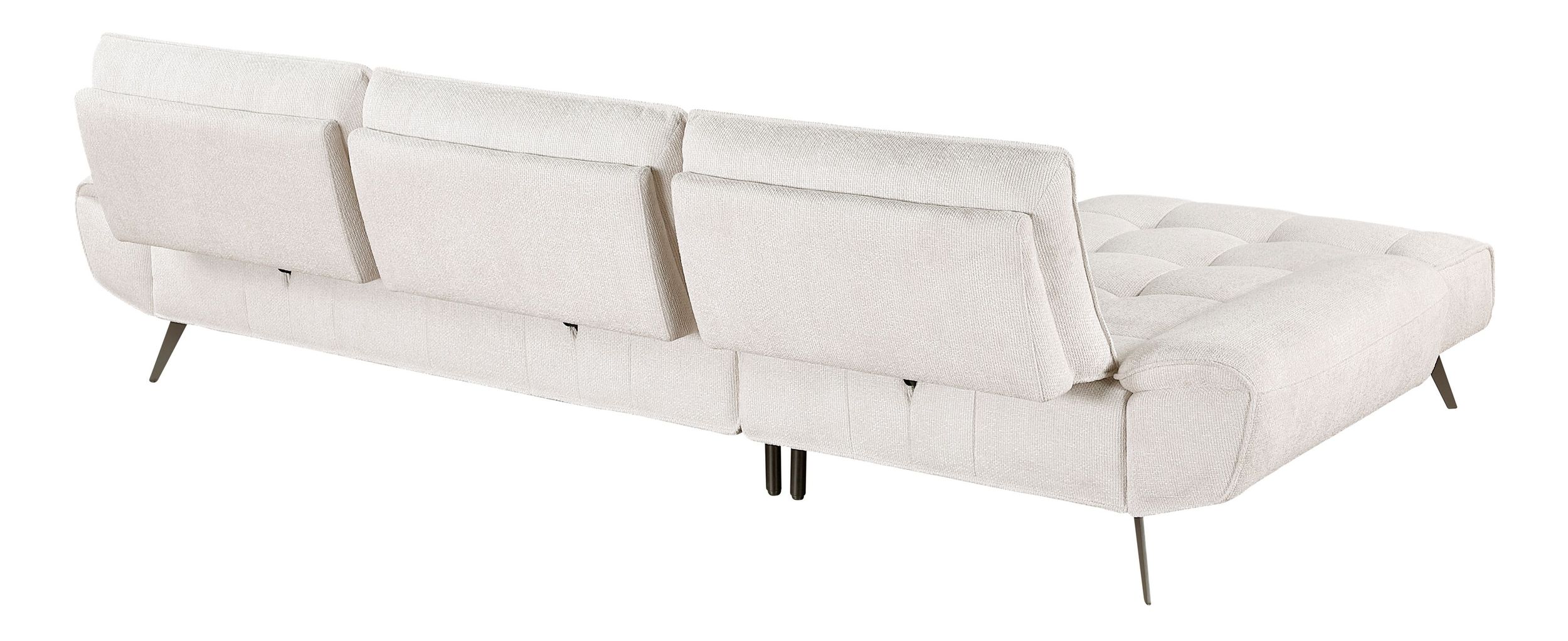 Dominic Chenille 2‑Piece Sectional with Left Chaise & Dual‑Position Backs for Adjustable Seat Depth
