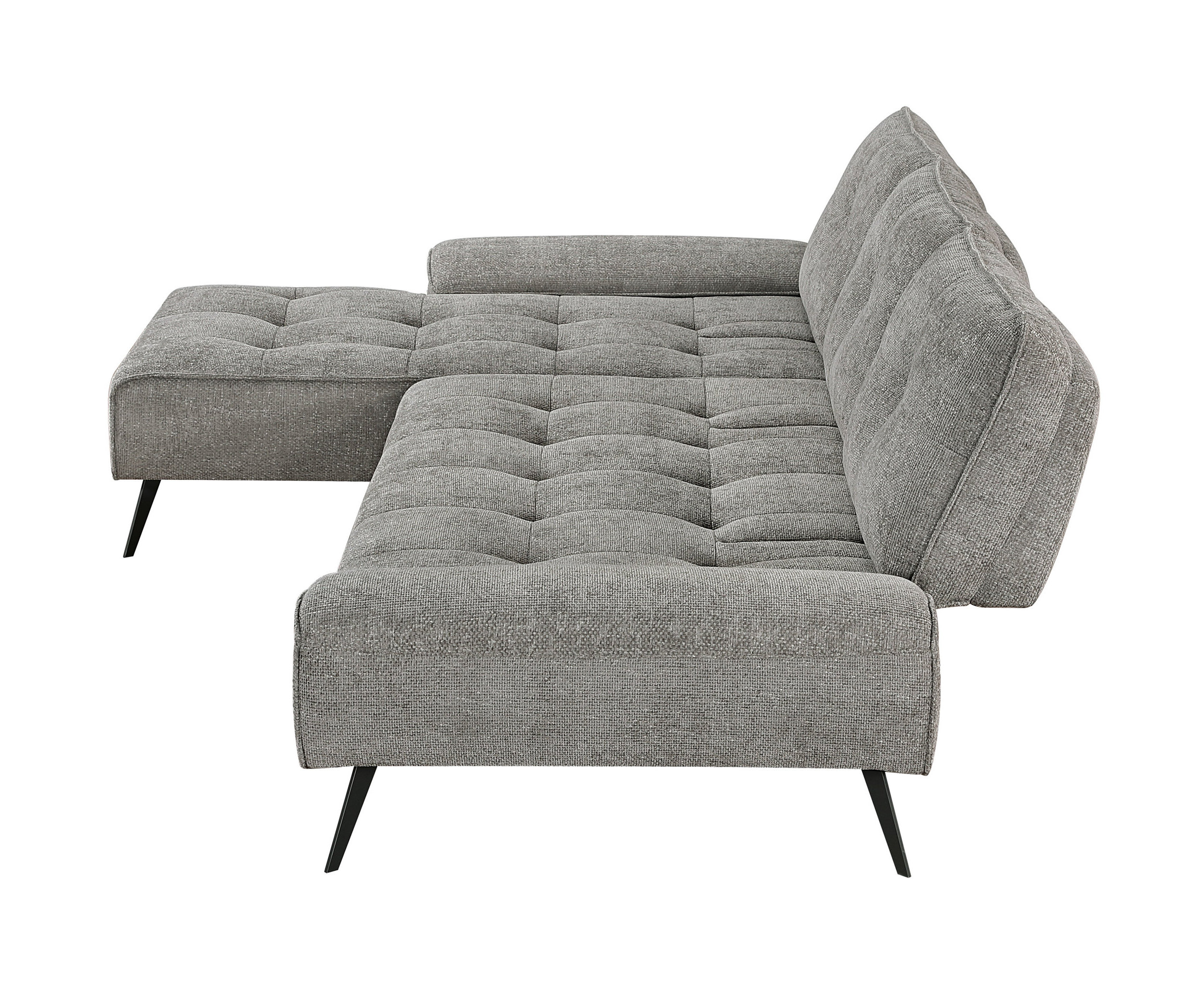 Dominic Chenille 2‑Piece Sectional with Left Chaise & Dual‑Position Backs for Adjustable Seat Depth