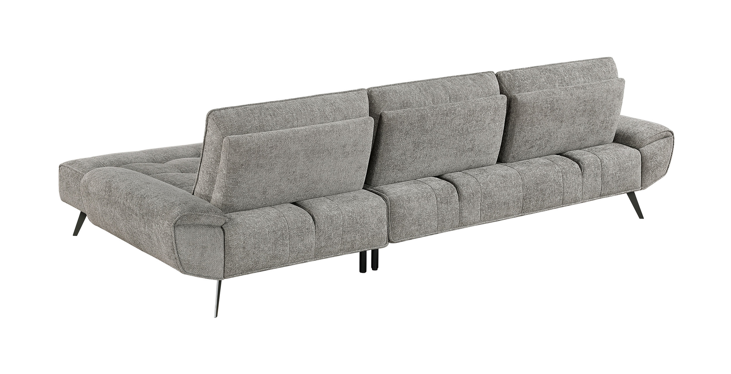 Dominic Chenille 2‑Piece Sectional with Right Chaise & Dual‑Position Backs for Adjustable Seat Depth