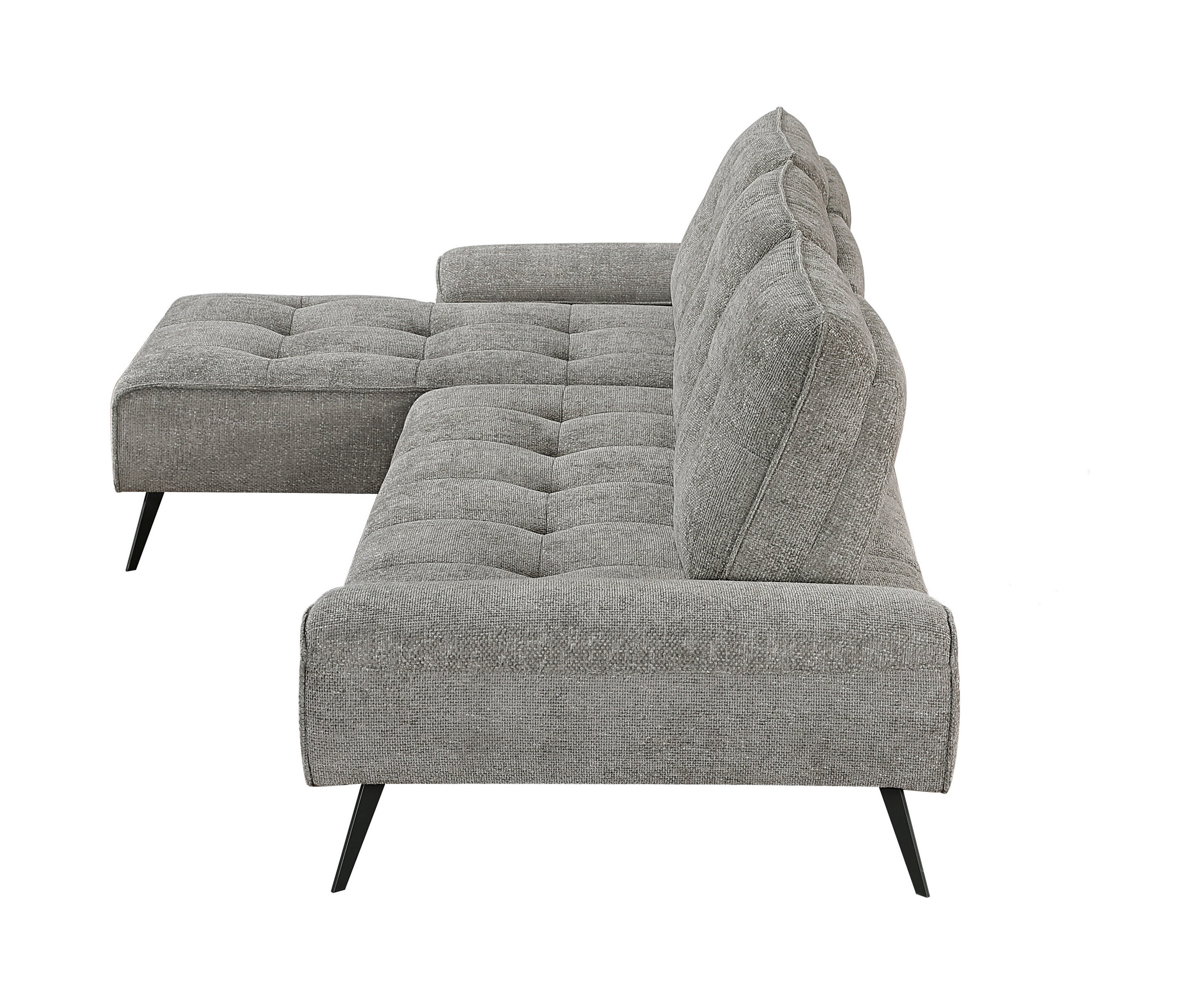 Dominic Chenille 2‑Piece Sectional with Left Chaise & Dual‑Position Backs for Adjustable Seat Depth