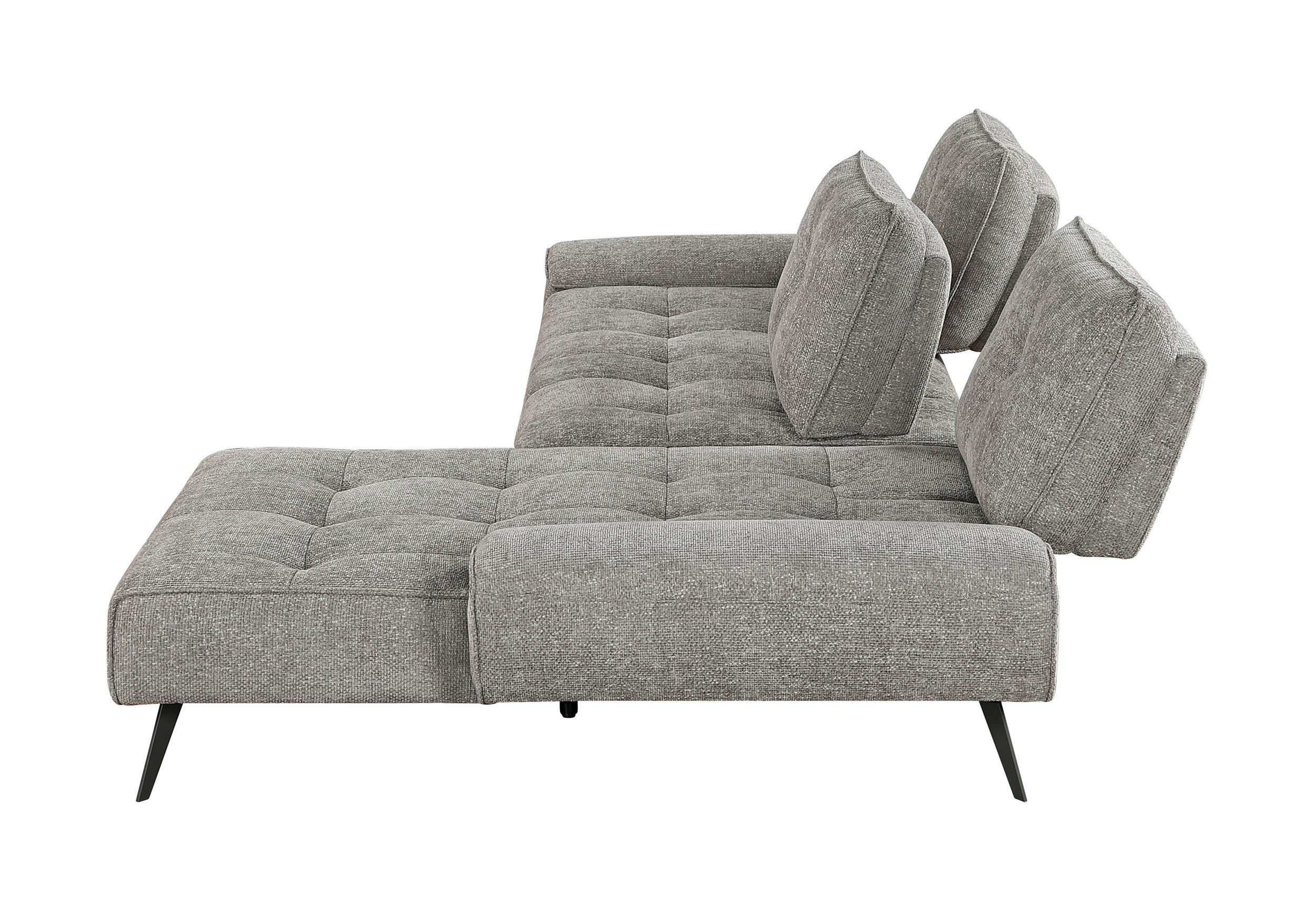 Dominic Chenille 2‑Piece Sectional with Right Chaise & Dual‑Position Backs for Adjustable Seat Depth