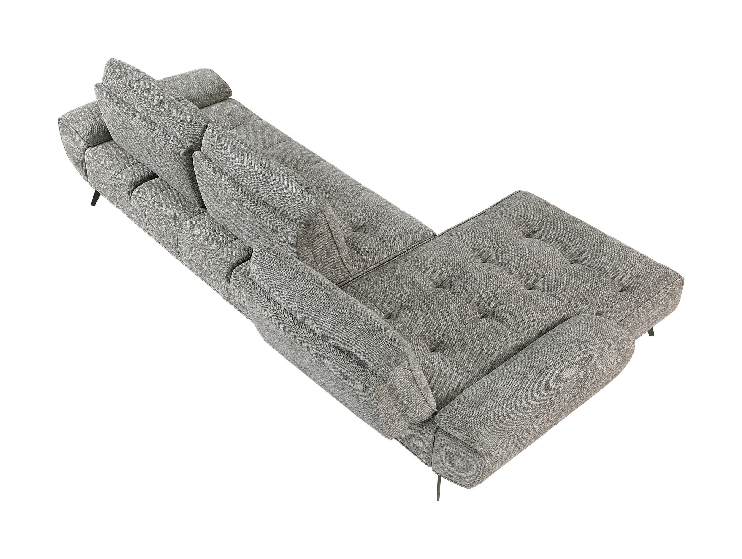 Dominic Chenille 2‑Piece Sectional with Left Chaise & Dual‑Position Backs for Adjustable Seat Depth