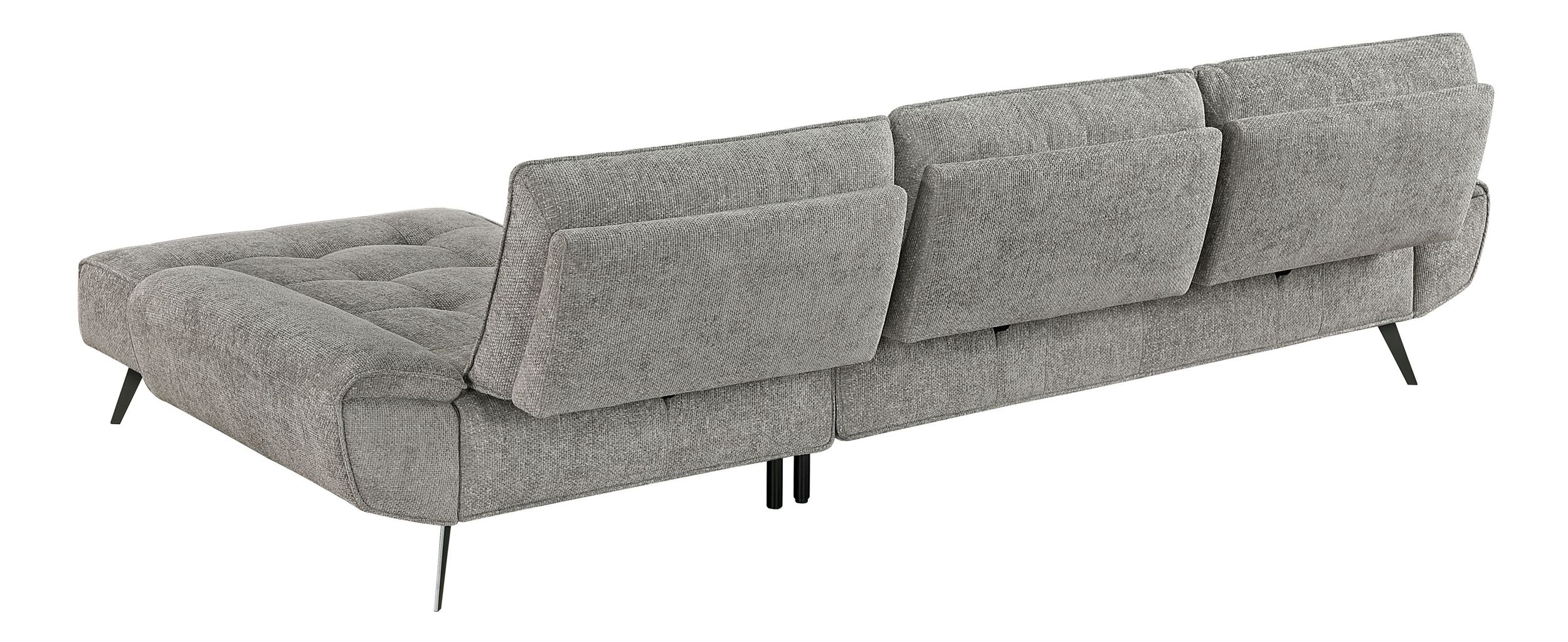 Dominic Chenille 2‑Piece Sectional with Right Chaise & Dual‑Position Backs for Adjustable Seat Depth