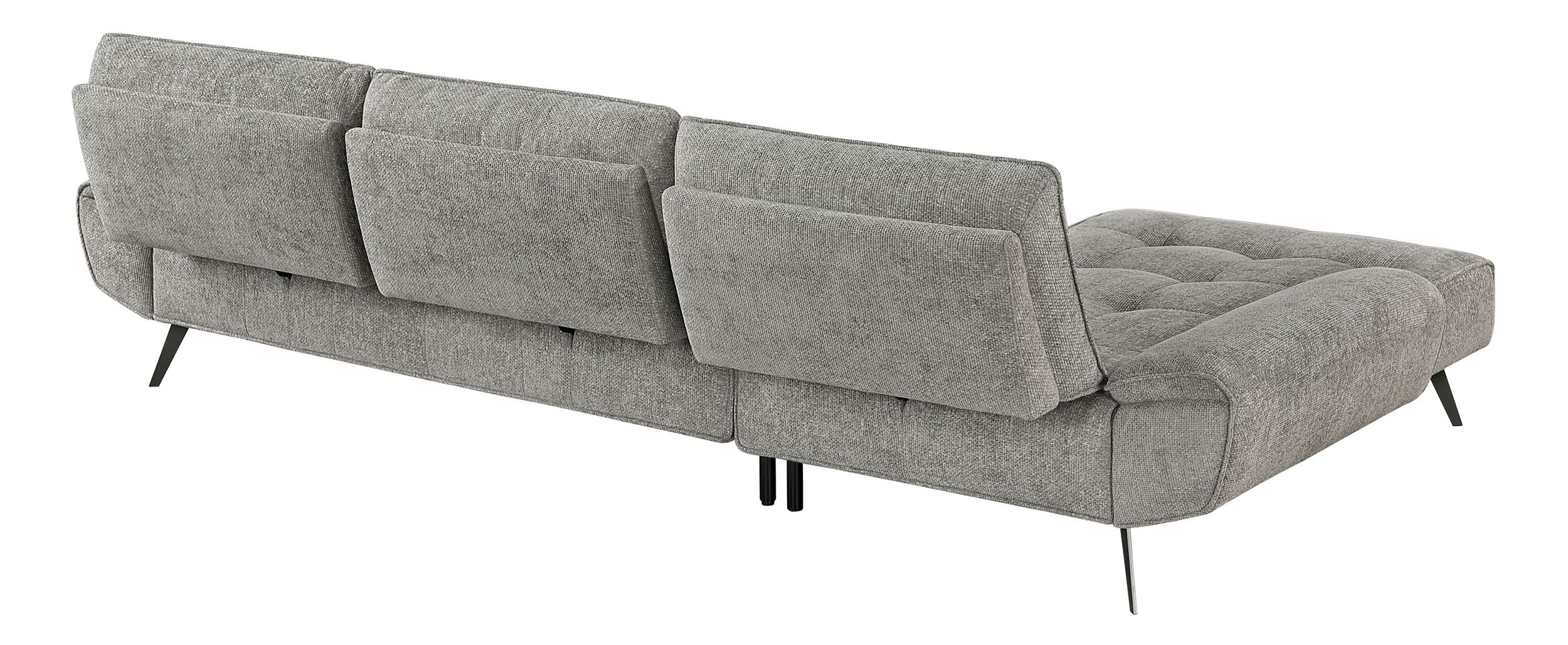 Dominic Chenille 2‑Piece Sectional with Left Chaise & Dual‑Position Backs for Adjustable Seat Depth