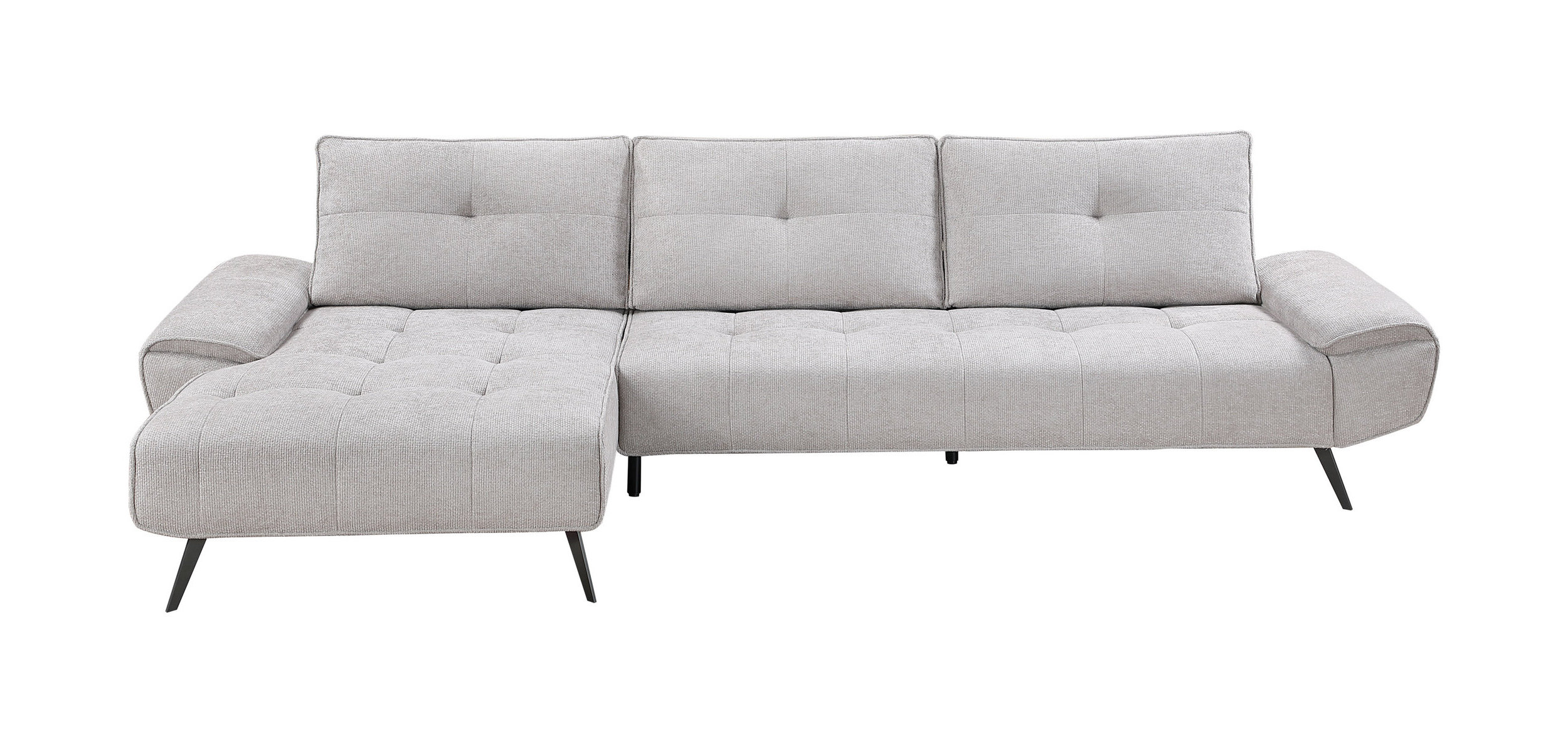 Dominic Chenille 2‑Piece Sectional with Left Chaise & Dual‑Position Backs for Adjustable Seat Depth