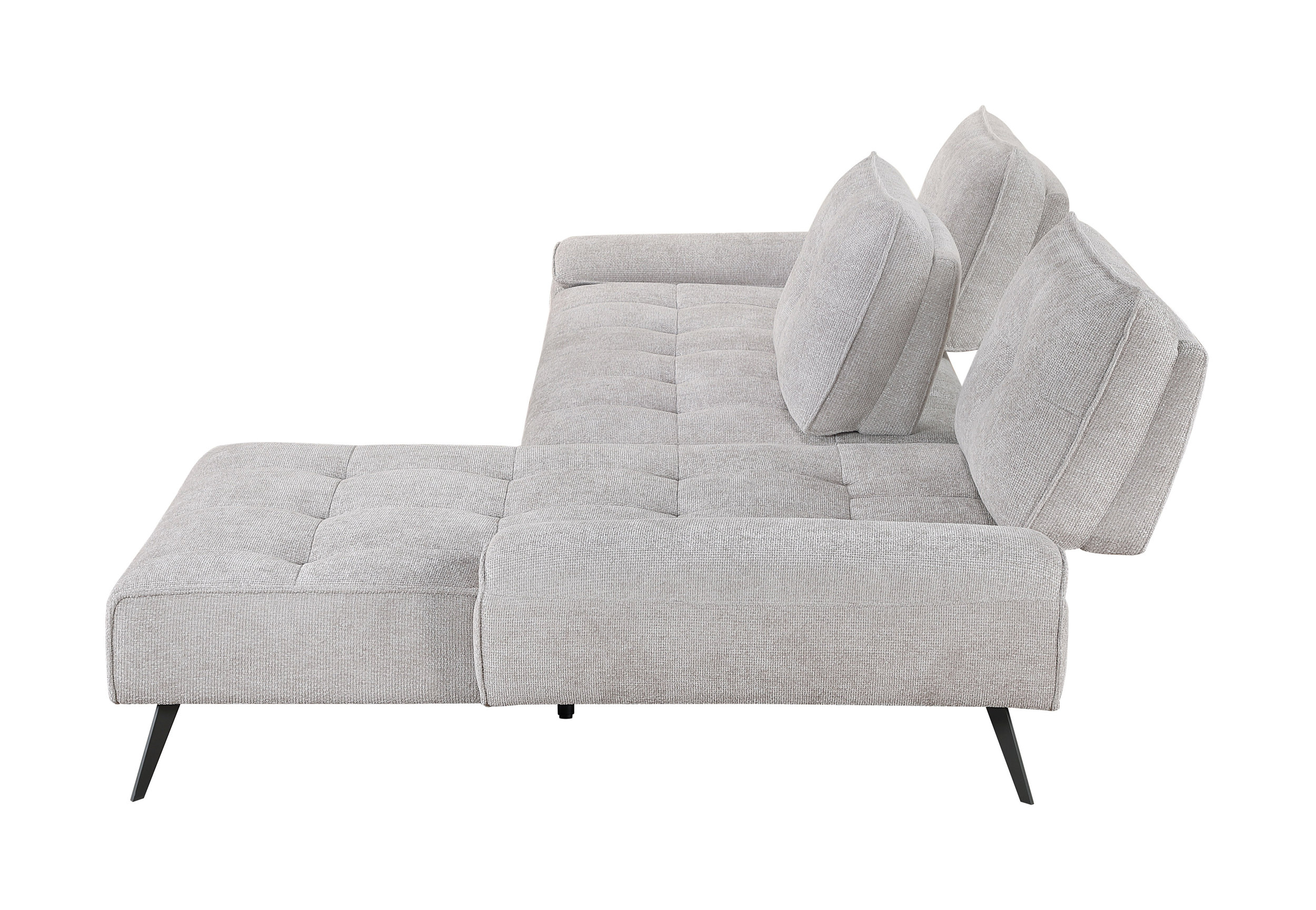 Dominic Chenille 2‑Piece Sectional with Right Chaise & Dual‑Position Backs for Adjustable Seat Depth