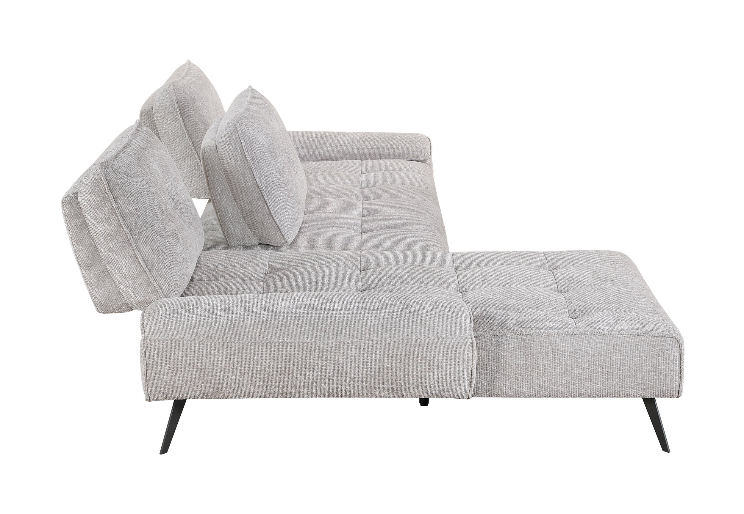 Dominic Chenille 2‑Piece Sectional with Left Chaise & Dual‑Position Backs for Adjustable Seat Depth