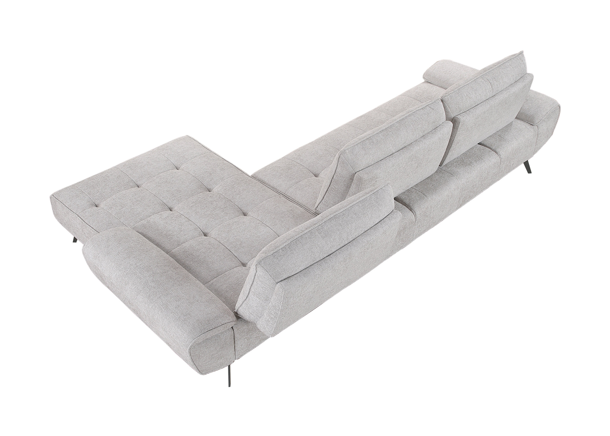 Dominic Chenille 2‑Piece Sectional with Right Chaise & Dual‑Position Backs for Adjustable Seat Depth