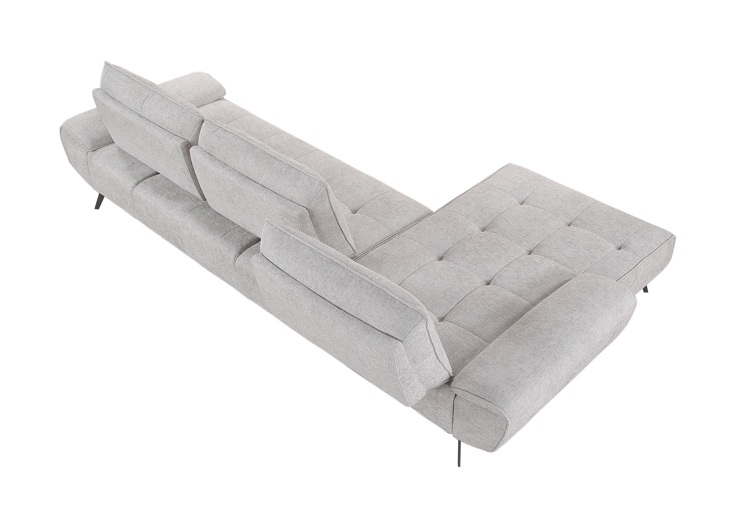 Dominic Chenille 2‑Piece Sectional with Left Chaise & Dual‑Position Backs for Adjustable Seat Depth