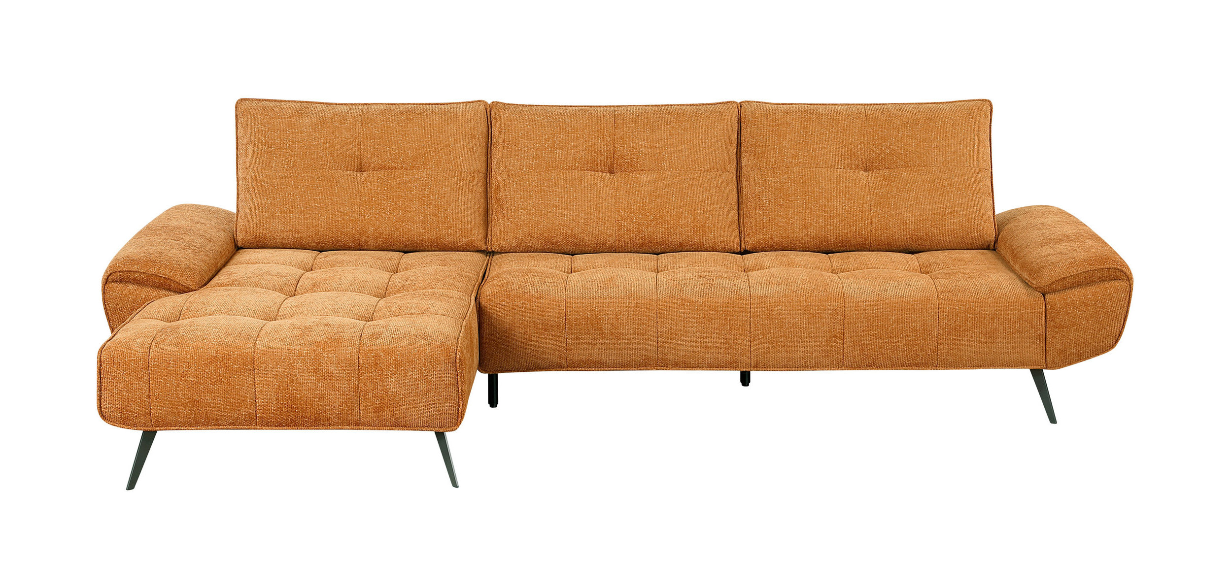Dominic Chenille 2‑Piece Sectional with Left Chaise & Dual‑Position Backs for Adjustable Seat Depth