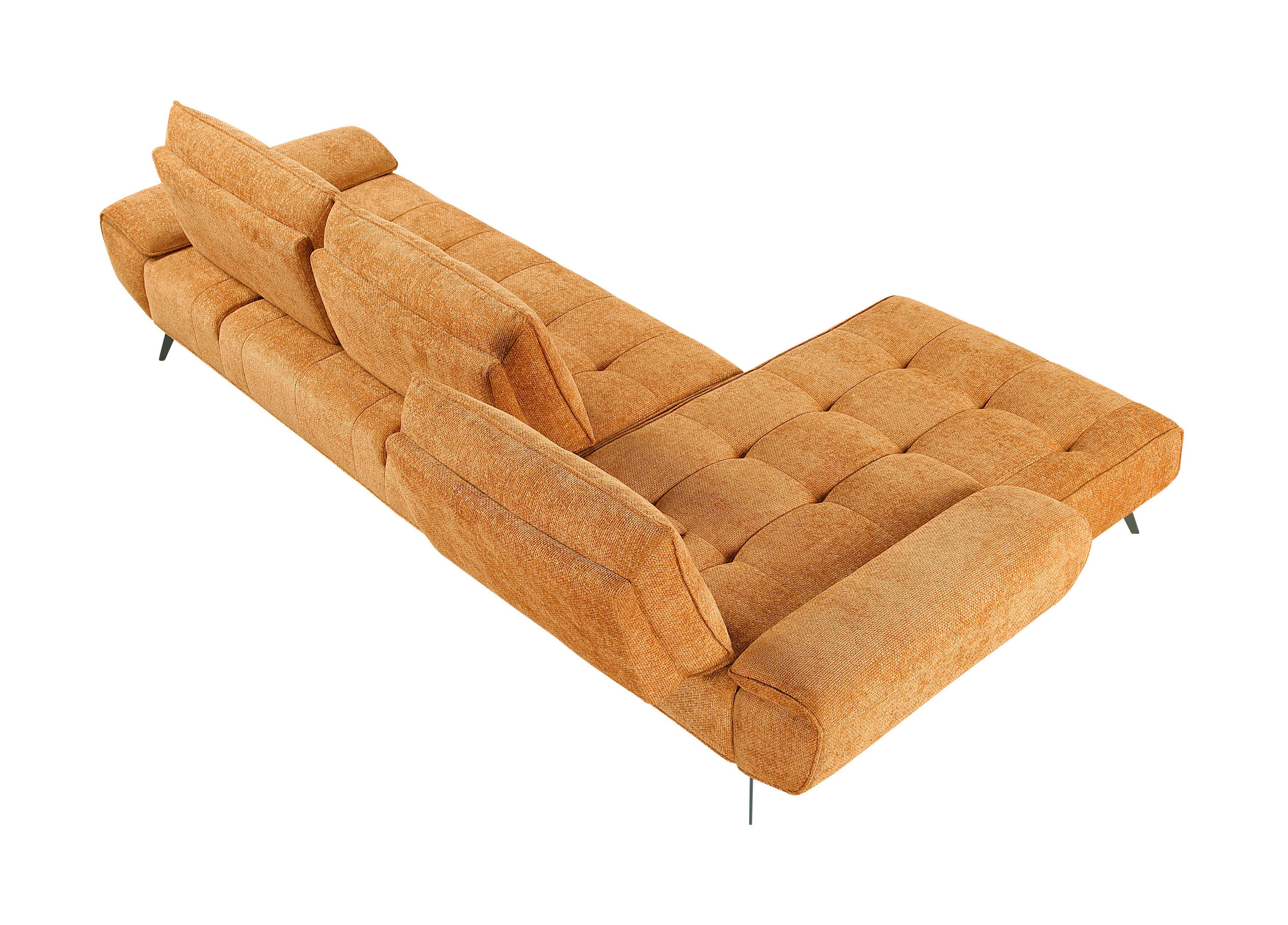 Dominic Chenille 2‑Piece Sectional with Left Chaise & Dual‑Position Backs for Adjustable Seat Depth
