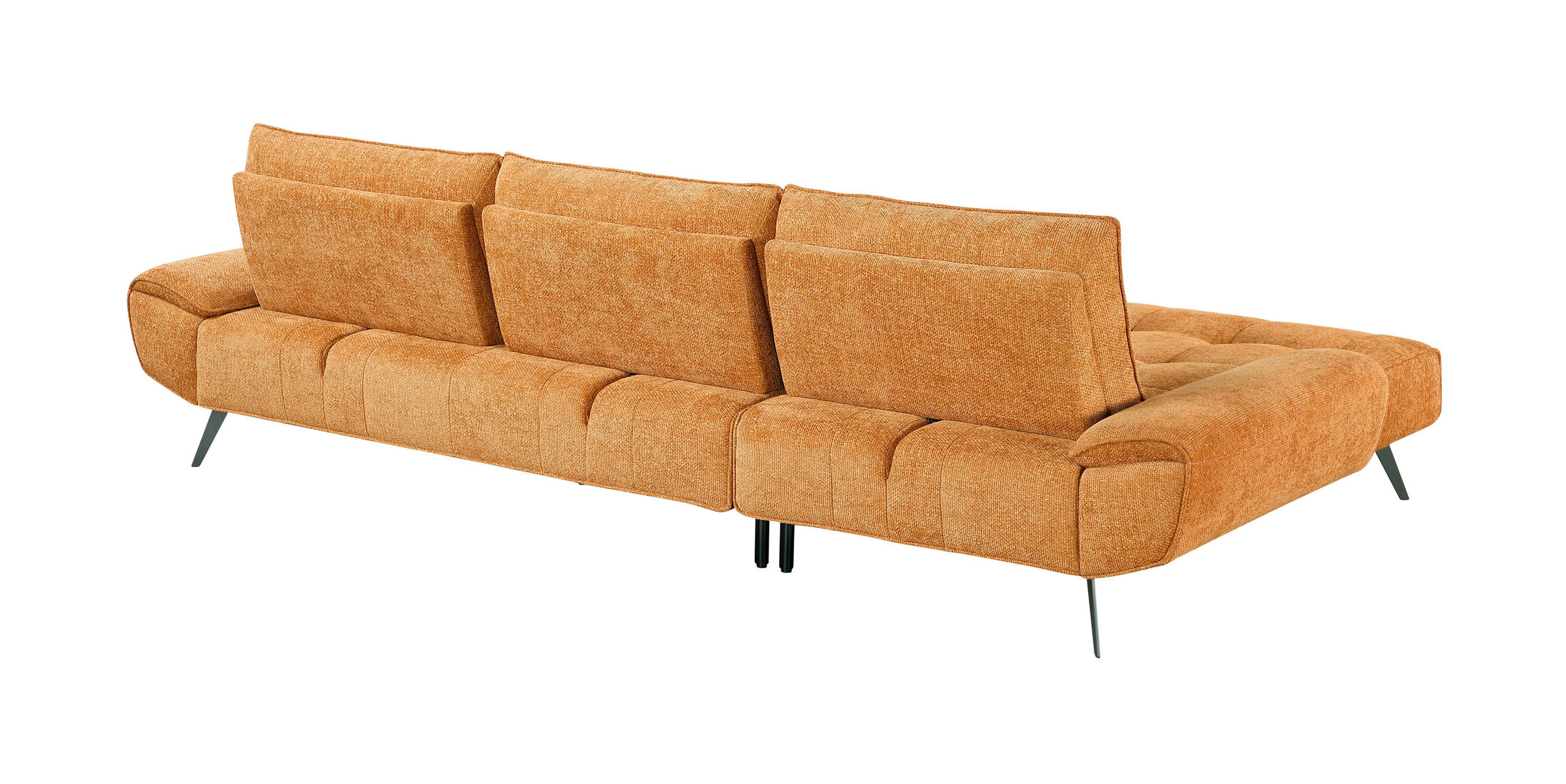 Dominic Chenille 2‑Piece Sectional with Left Chaise & Dual‑Position Backs for Adjustable Seat Depth