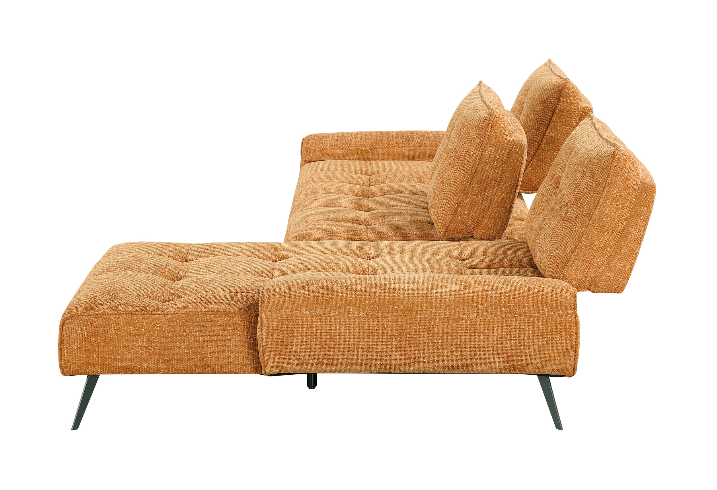 Dominic Chenille 2‑Piece Sectional with Right Chaise & Dual‑Position Backs for Adjustable Seat Depth
